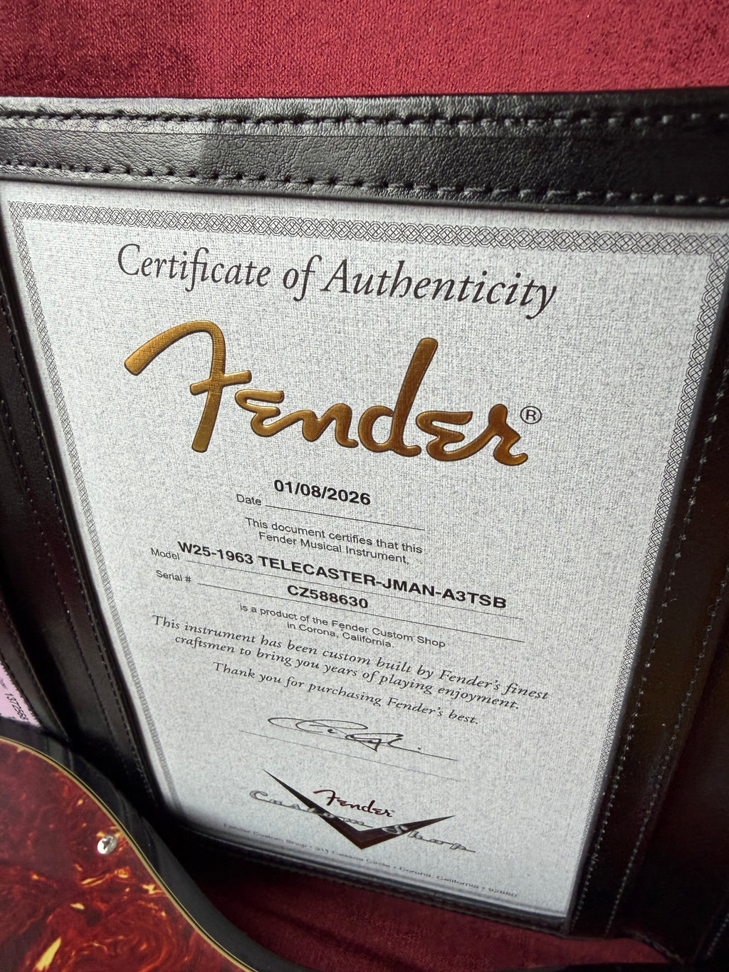 2026 Fender Custom Shop '63 Telecaster Matching Headstock Peg W25 Journeyman - Aged 3 Color Sunburst - Image 20