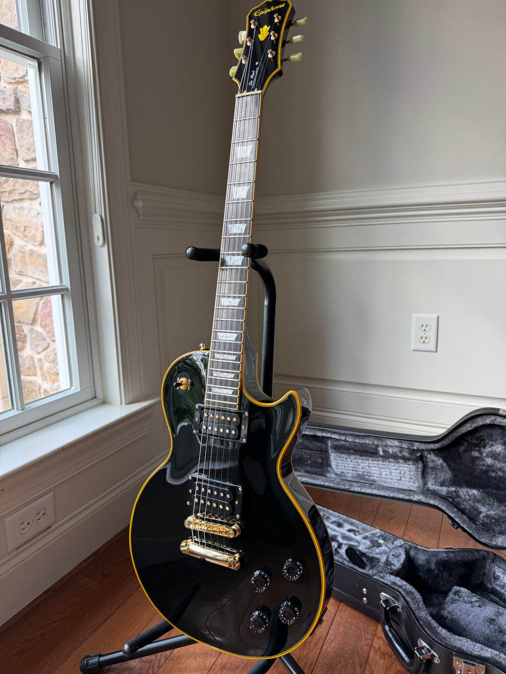 2014 Epiphone Les Paul Custom Classic - Ebony Black