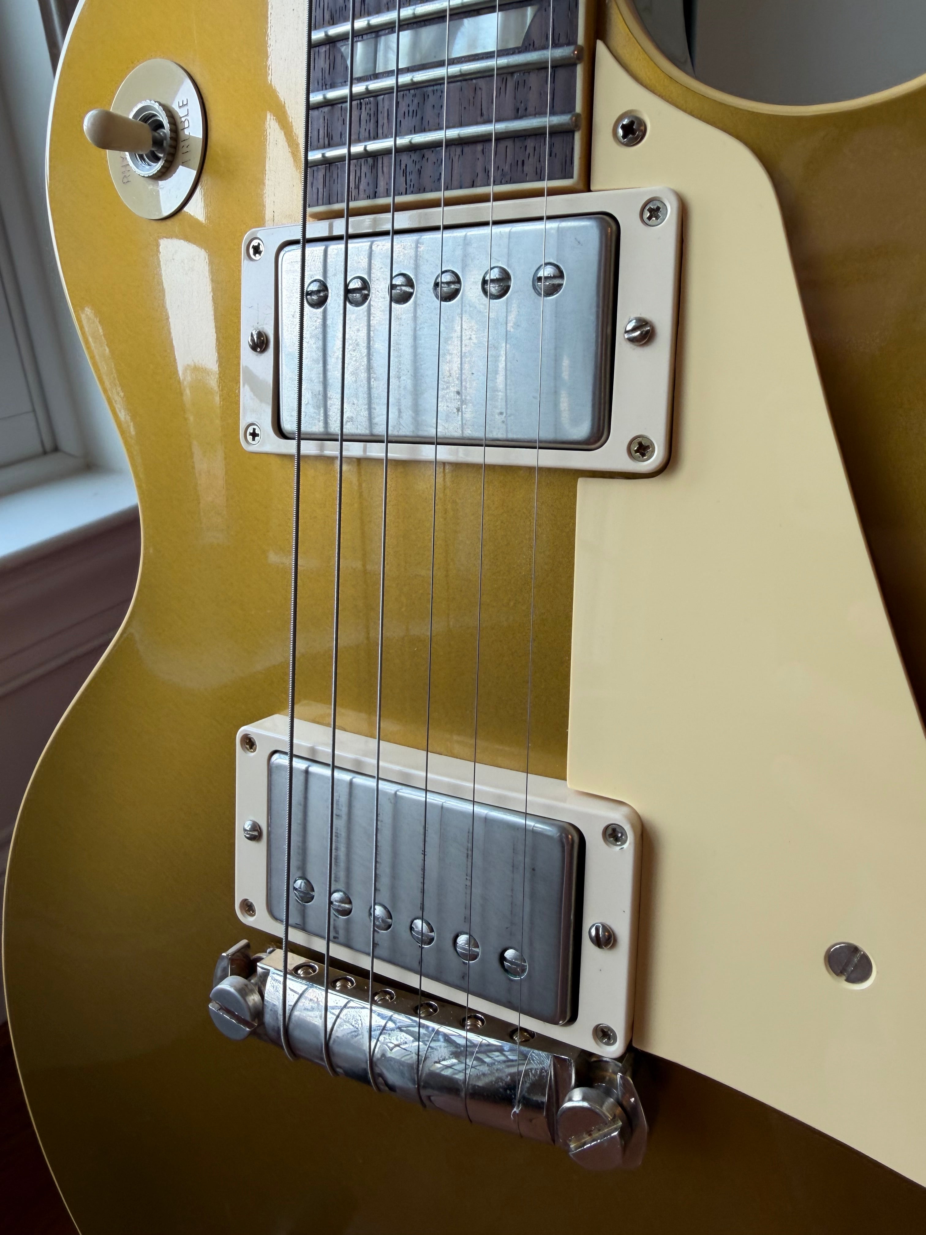 2022 Gibson Custom Shop M2M ‘54 Reissue R4 Les Paul Double Gold Stinger VOS - Gold Top