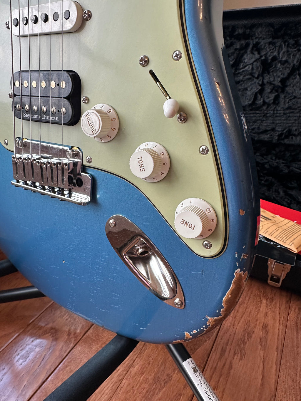 2025 Fender Custom Shop W25 Custom Deluxe Stratocaster Relic S1 HSS - Aged Lake Placid Blue - Image 6