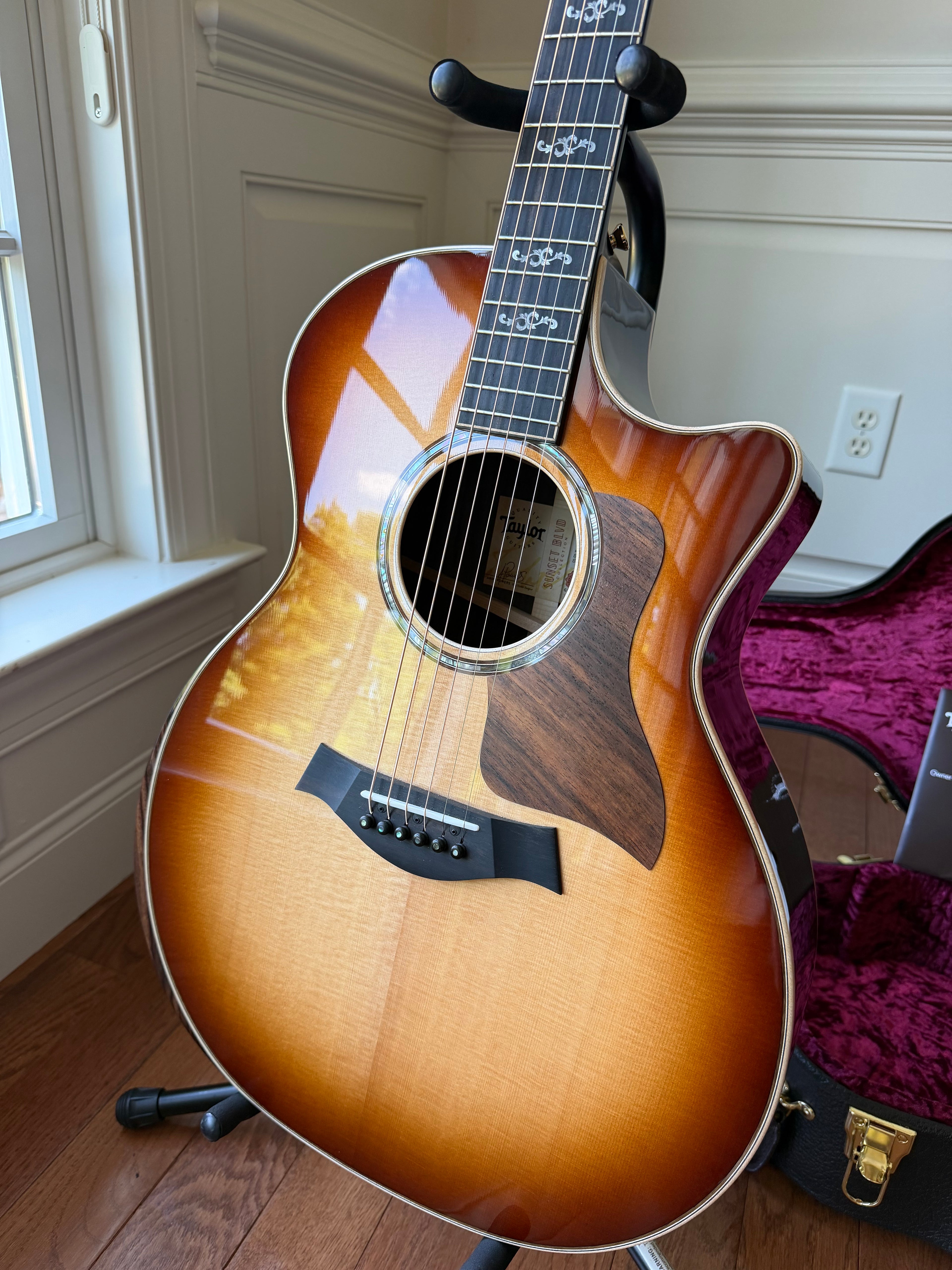 2025 Taylor 814ce Sunset Blvd Grand Auditorium - Sunset Edgeburst