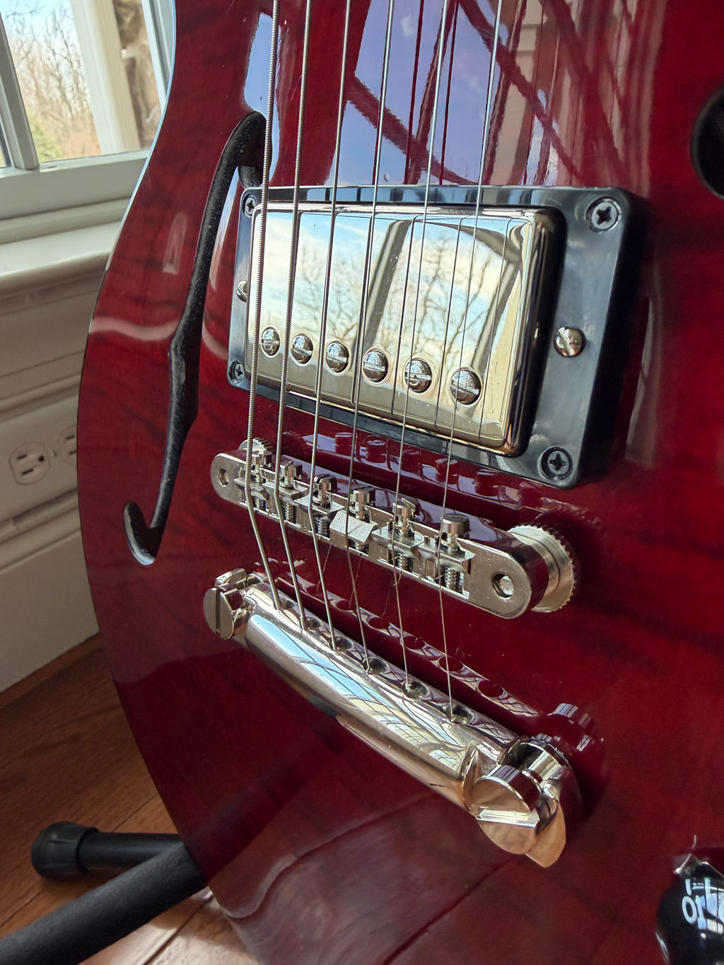 2016 Gibson ES Les Paul - Wine Red - Image 5