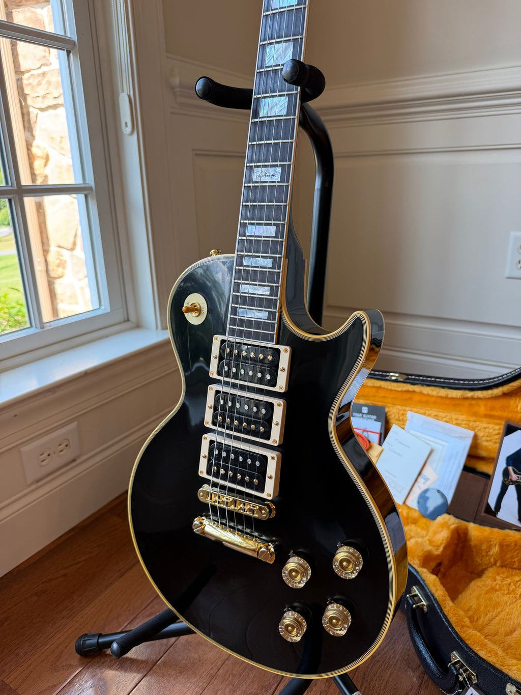 2026 Gibson Custom Shop Les Paul Custom Peter Frampton “Phenix” Inspired VOS - Ebony Black