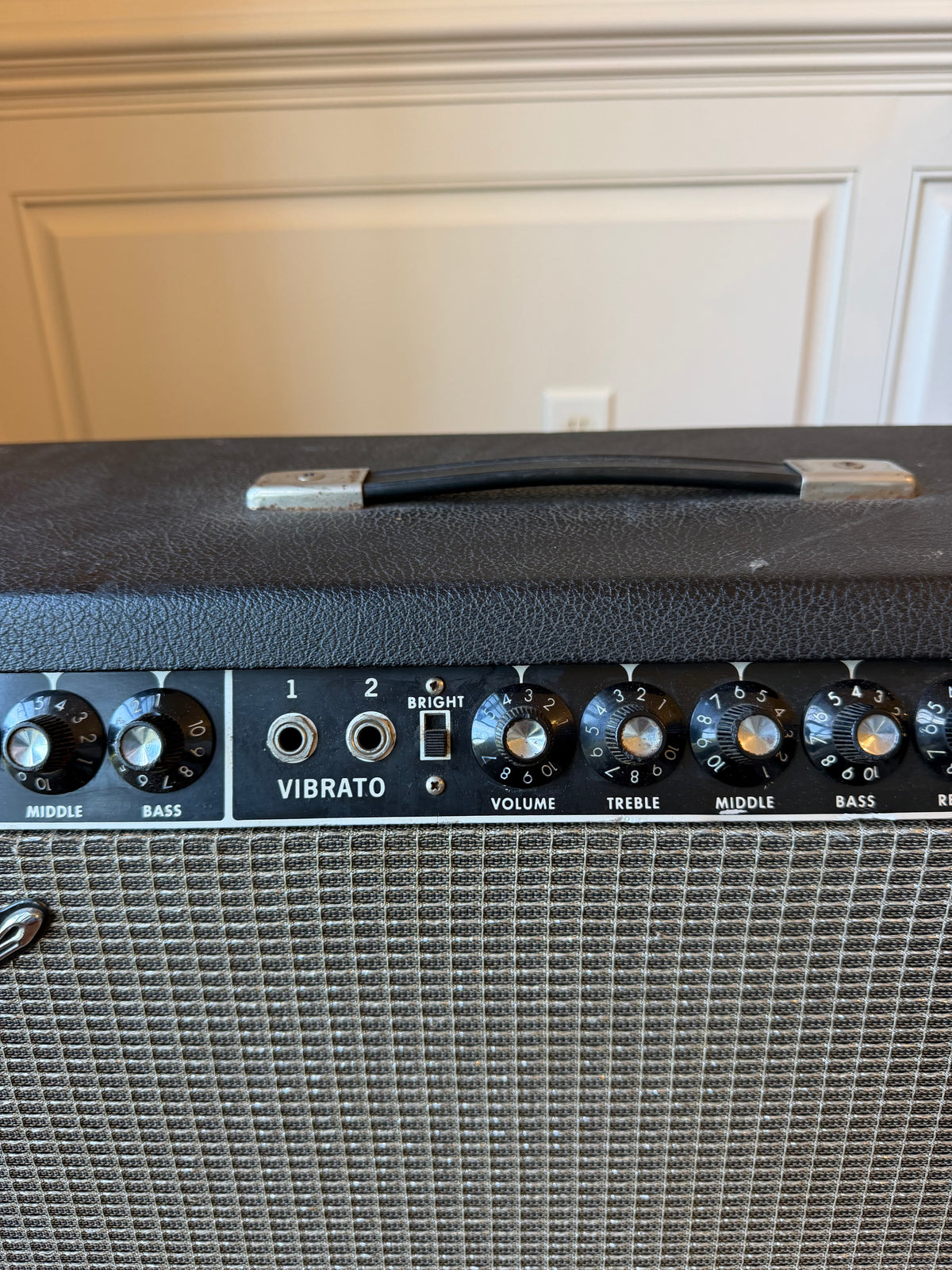 1965 Fender Twin Reverb Blackface Guitar Amp Combo