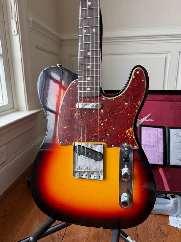 2026 Fender Custom Shop '63 Telecaster Matching Headstock Peg W25 Journeyman - Aged 3 Color Sunburst