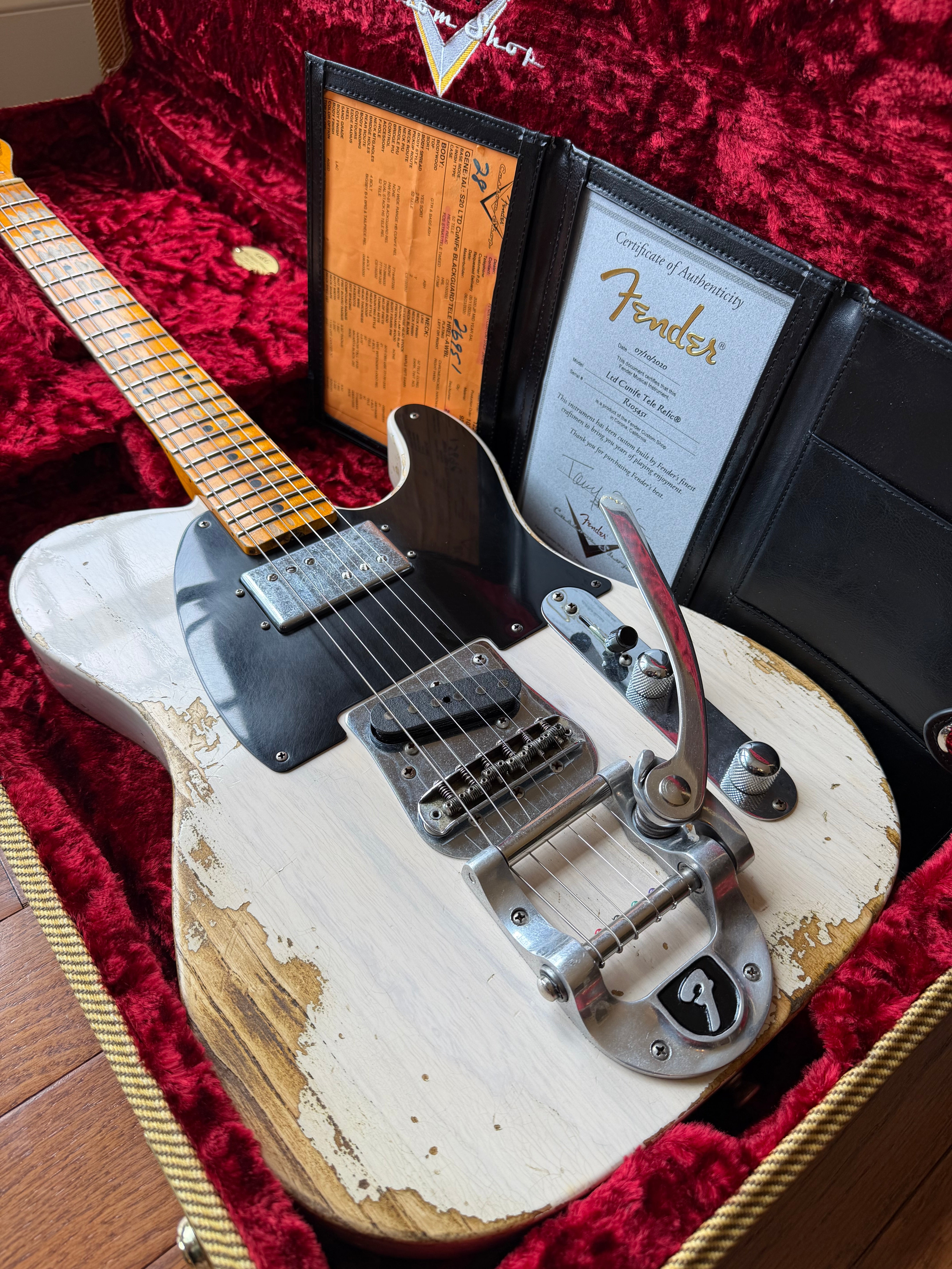 2020 Fender Custom Shop Tele Cunife Limited Edition Heavy Relic - Aged White Blonde