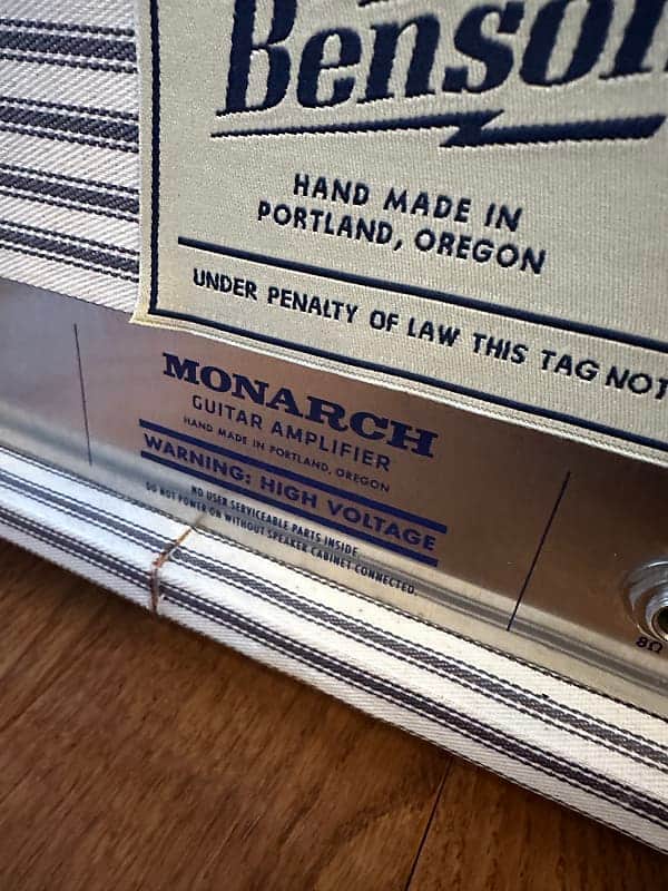 Benson Monarch Head - Oxblood Blue and White Pinstripes - Image 13