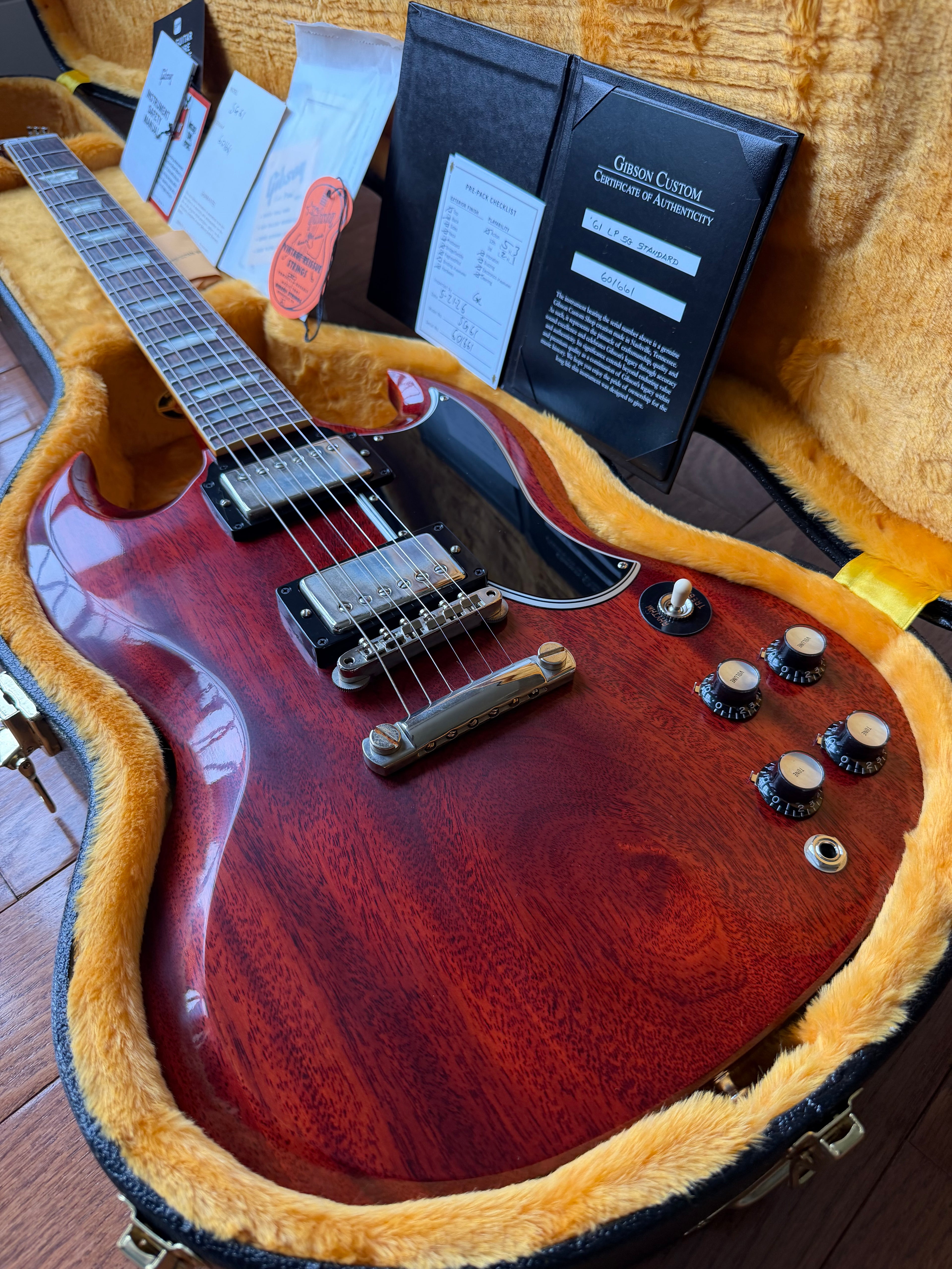 2026 Gibson Custom Shop ‘61 Les Paul SG Standard Stop Tail VOS - Cherry Red