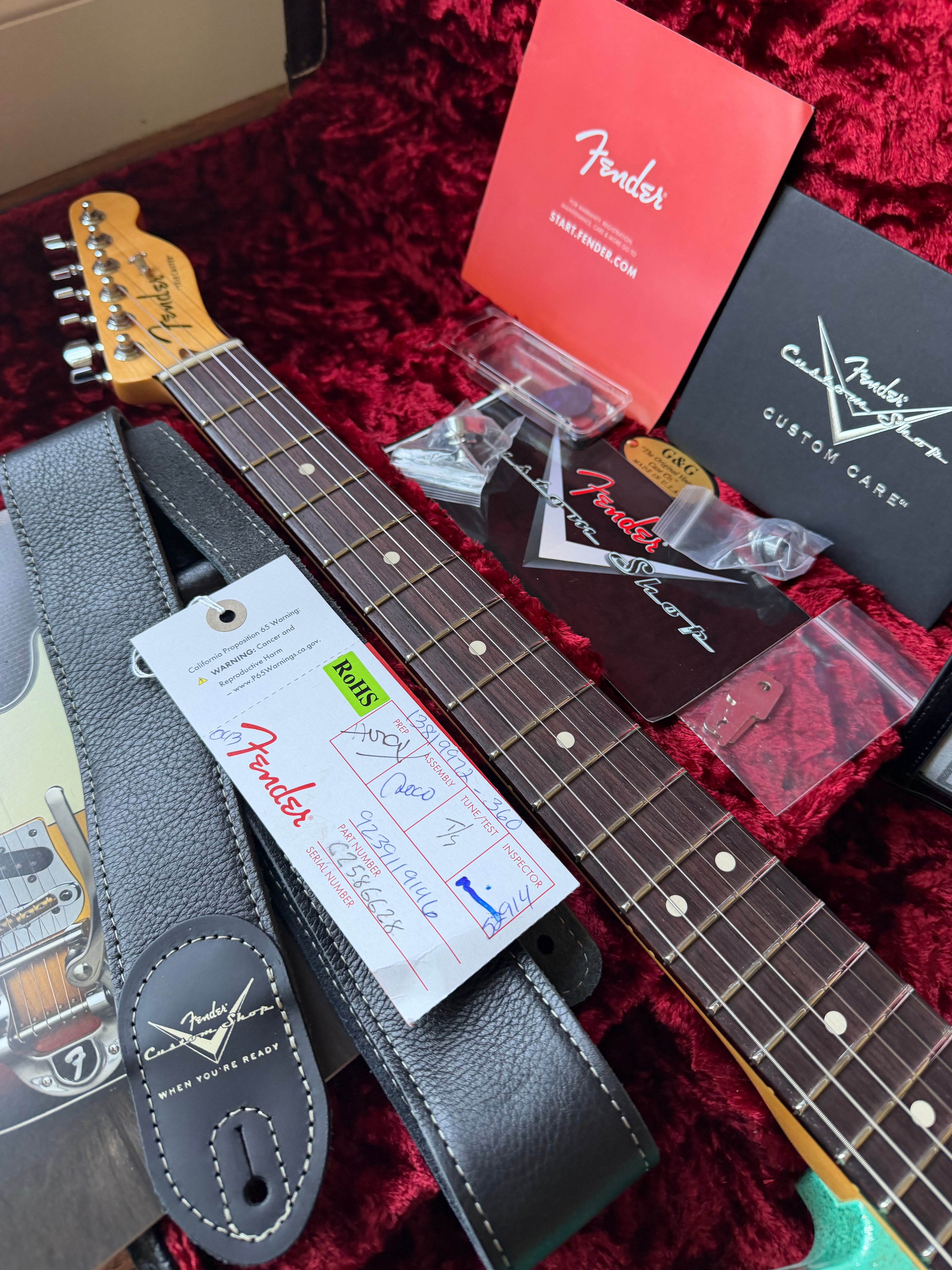 2025 Fender Custom Shop Telecaster W25 Custom Deluxe Limited Edition NOS - Seafoam Green Sparkle - Image 21
