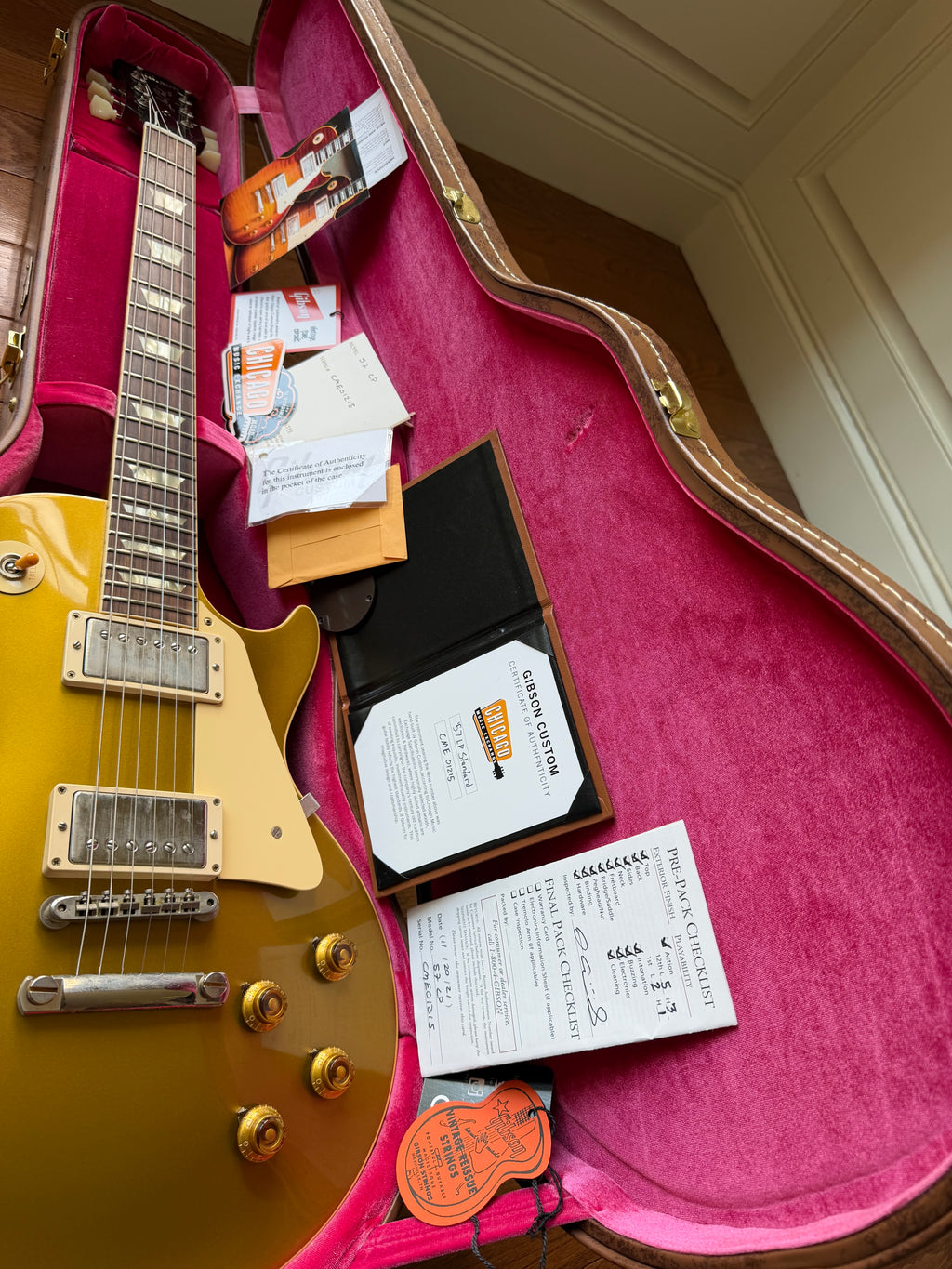 2021 Gibson Custom Shop Les Paul ‘57 Reissue R7 w/ ‘59 Carmelita Neck CME VOS - Gold Top