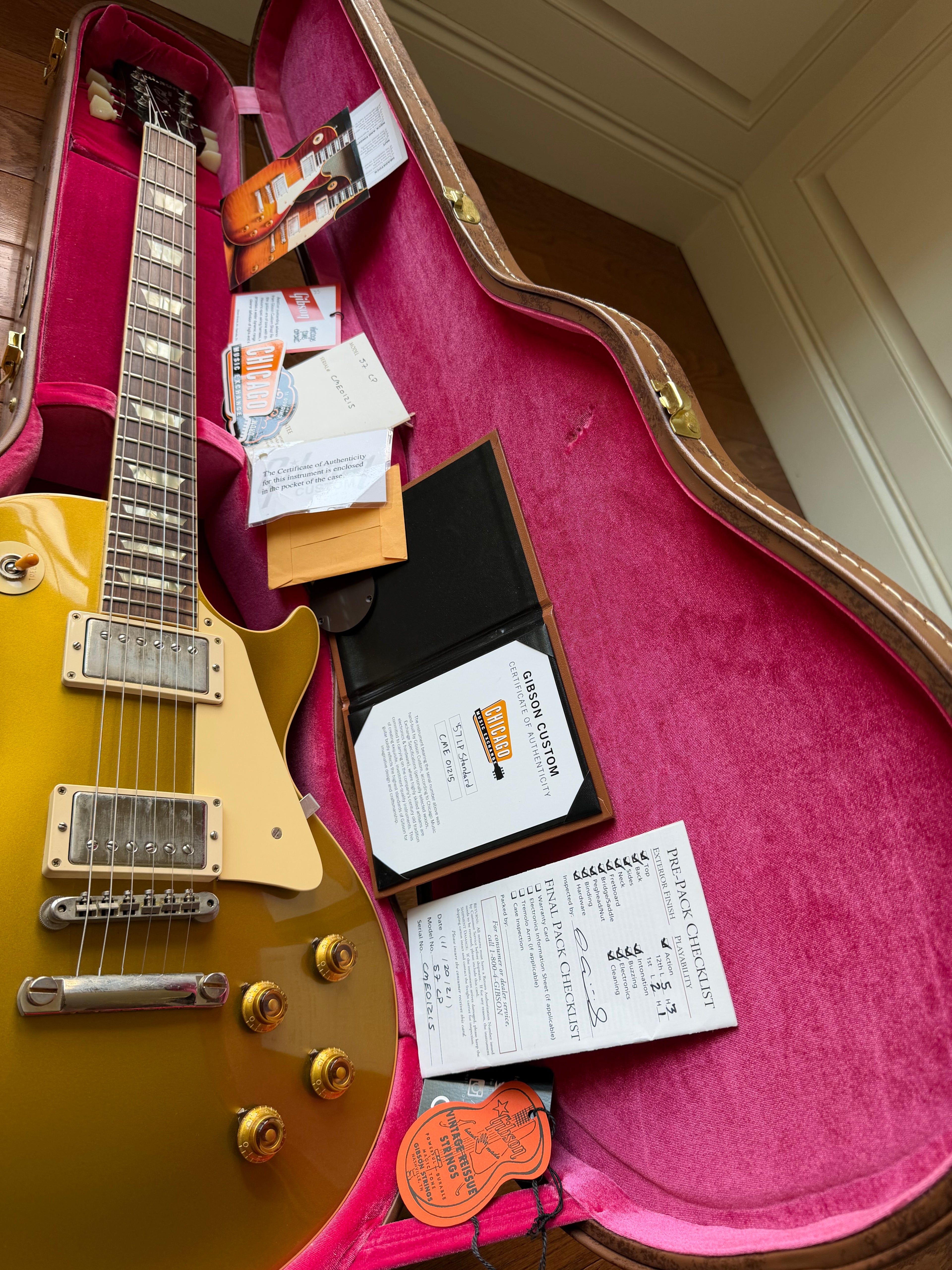 2021 Gibson Custom Shop Les Paul ‘57 Reissue R7 w/ ‘59 Carmelita Neck CME VOS - Gold Top