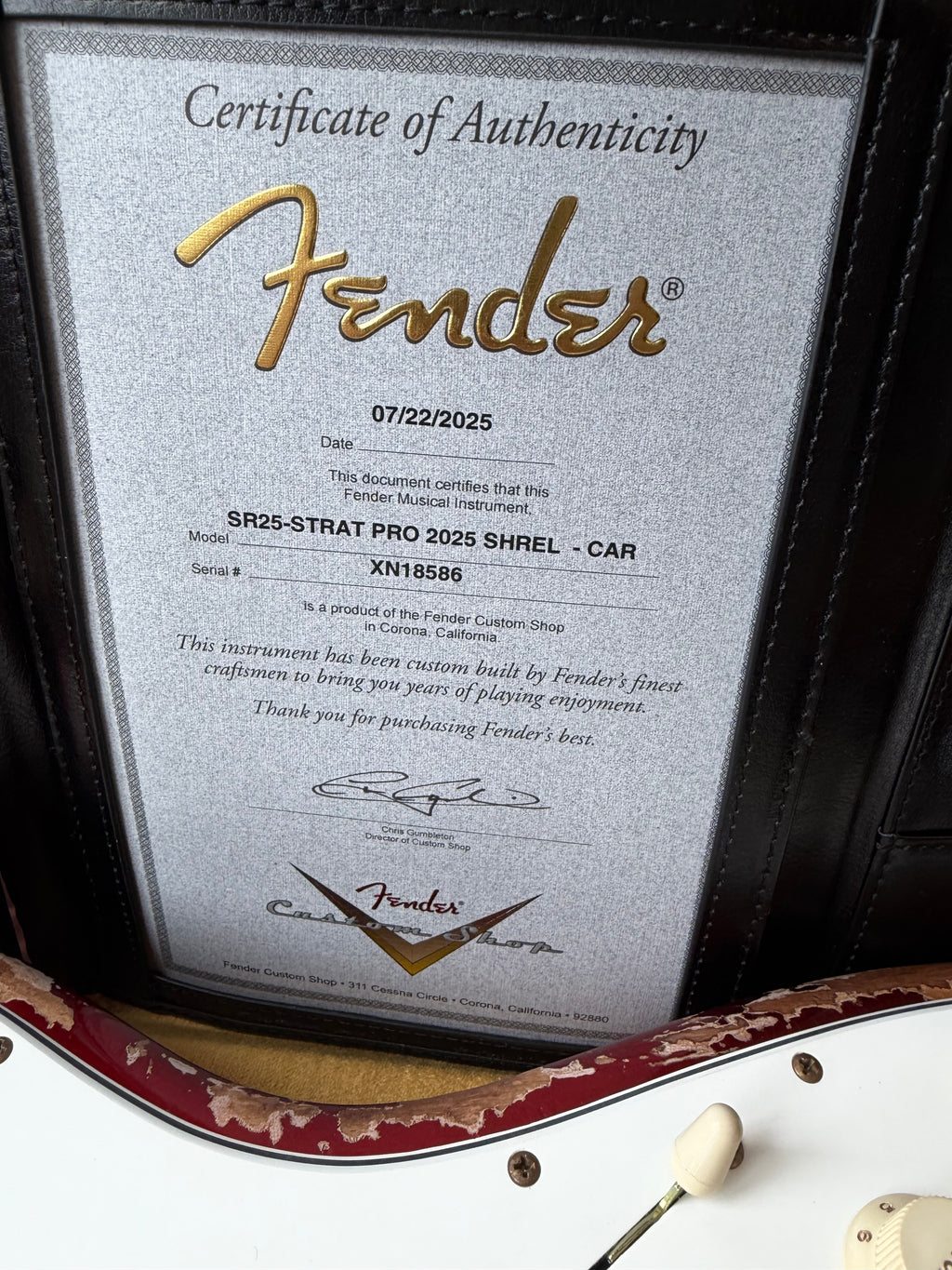 2025 Fender Custom Shop Stratocaster Pro SR25 Super Heavy Relic - Candy Apple Red - Image 19