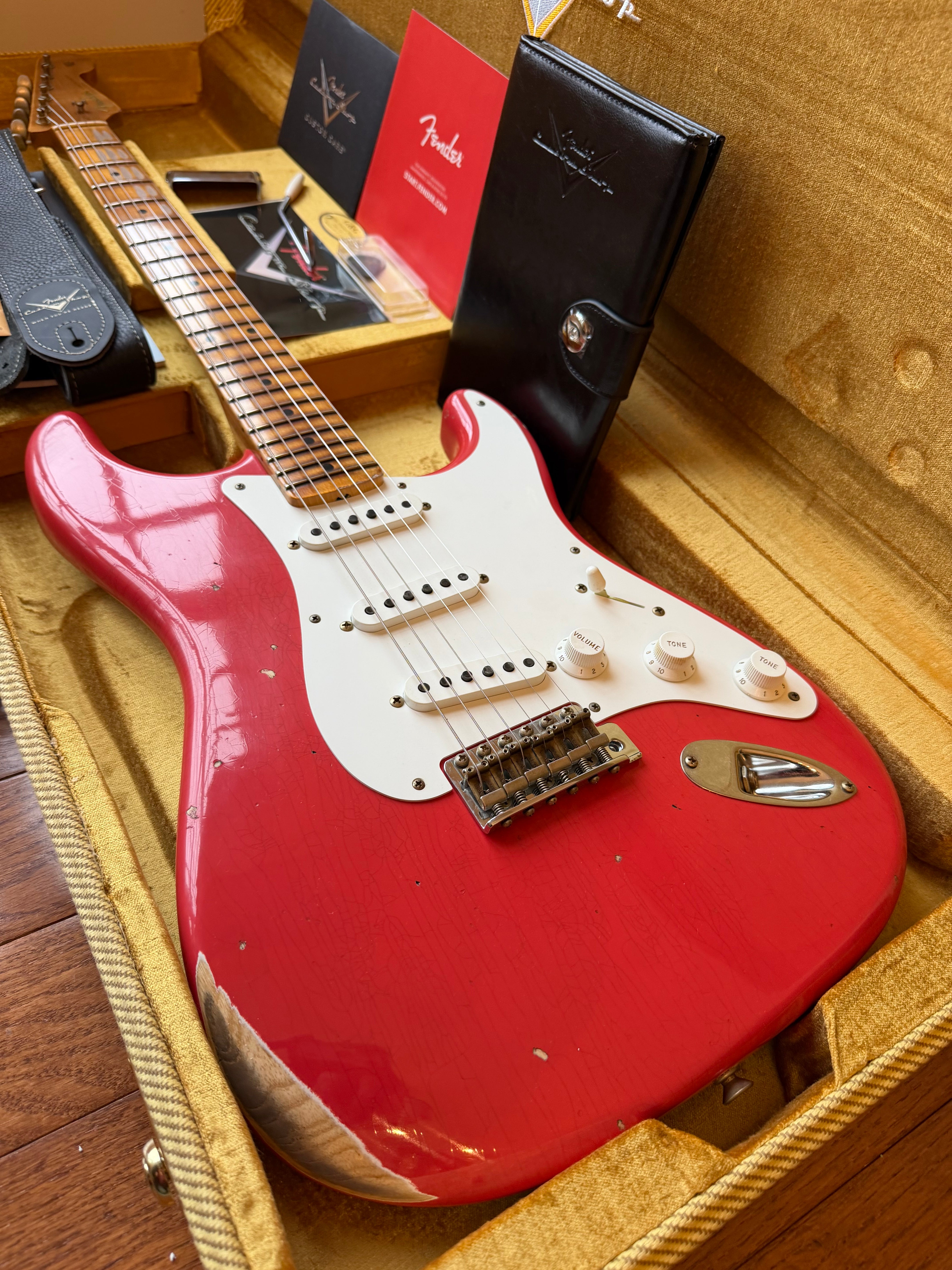 2025 Fender Custom Shop ‘58 Stratocaster 7.0 lbs LR25 Relic - Aged Fiesta Red