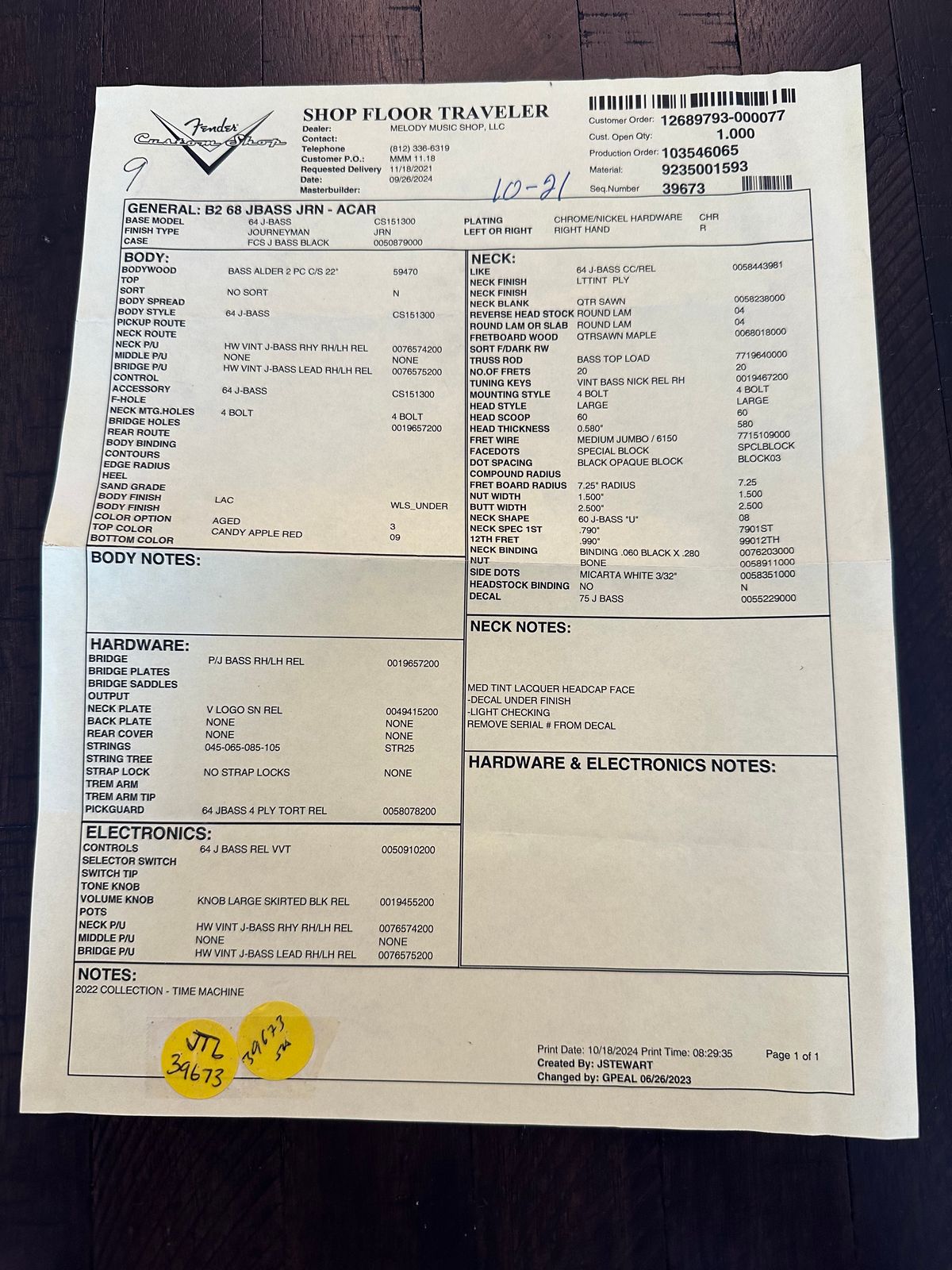 2024 Fender Custom Shop '68 Jazz Bass Journeyman Relic - Aged Candy Apple Red - Image 18