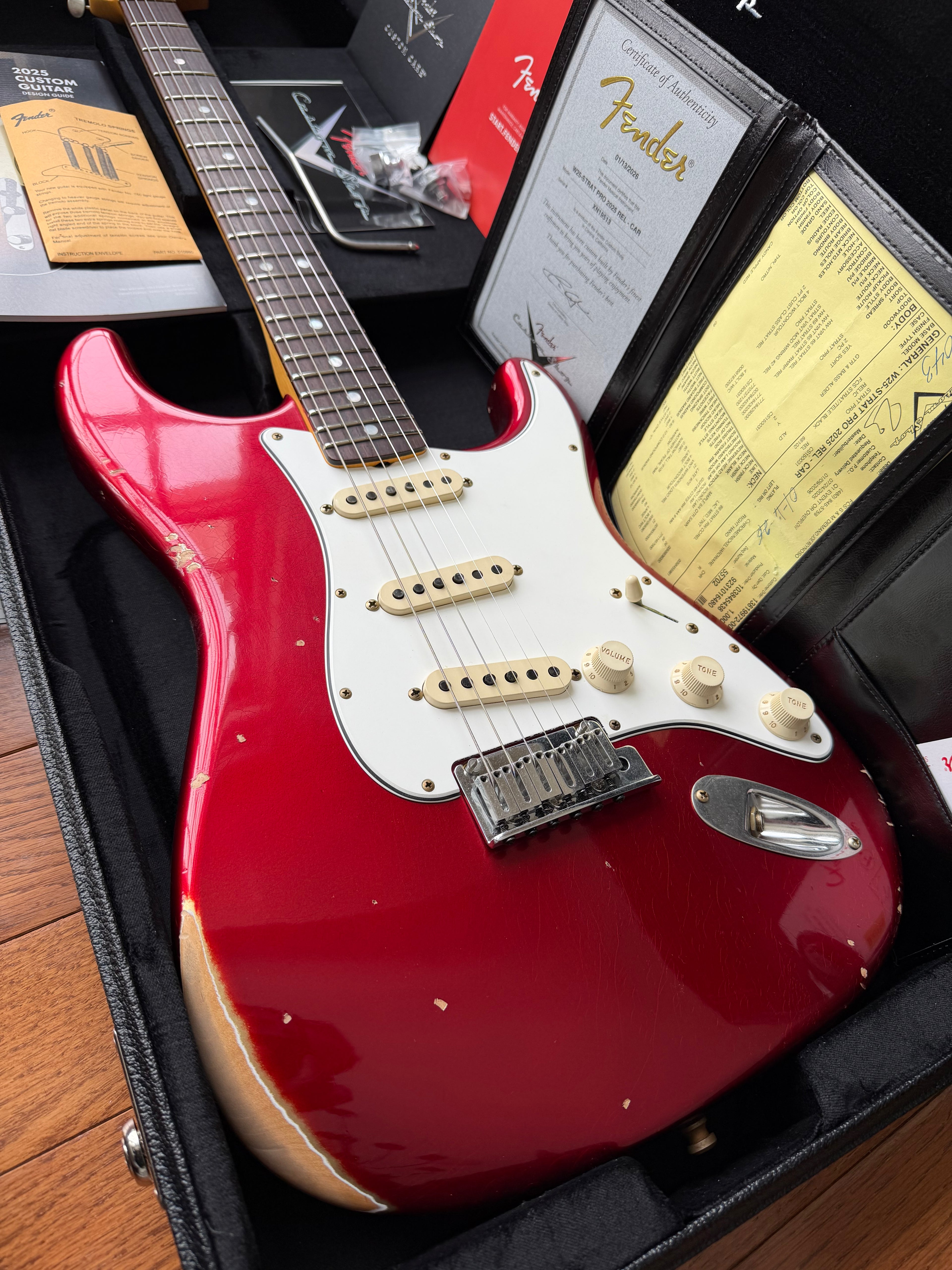 2026 Fender Custom Shop Stratocaster Pro W25 Relic - Candy Apple Red - Image 1