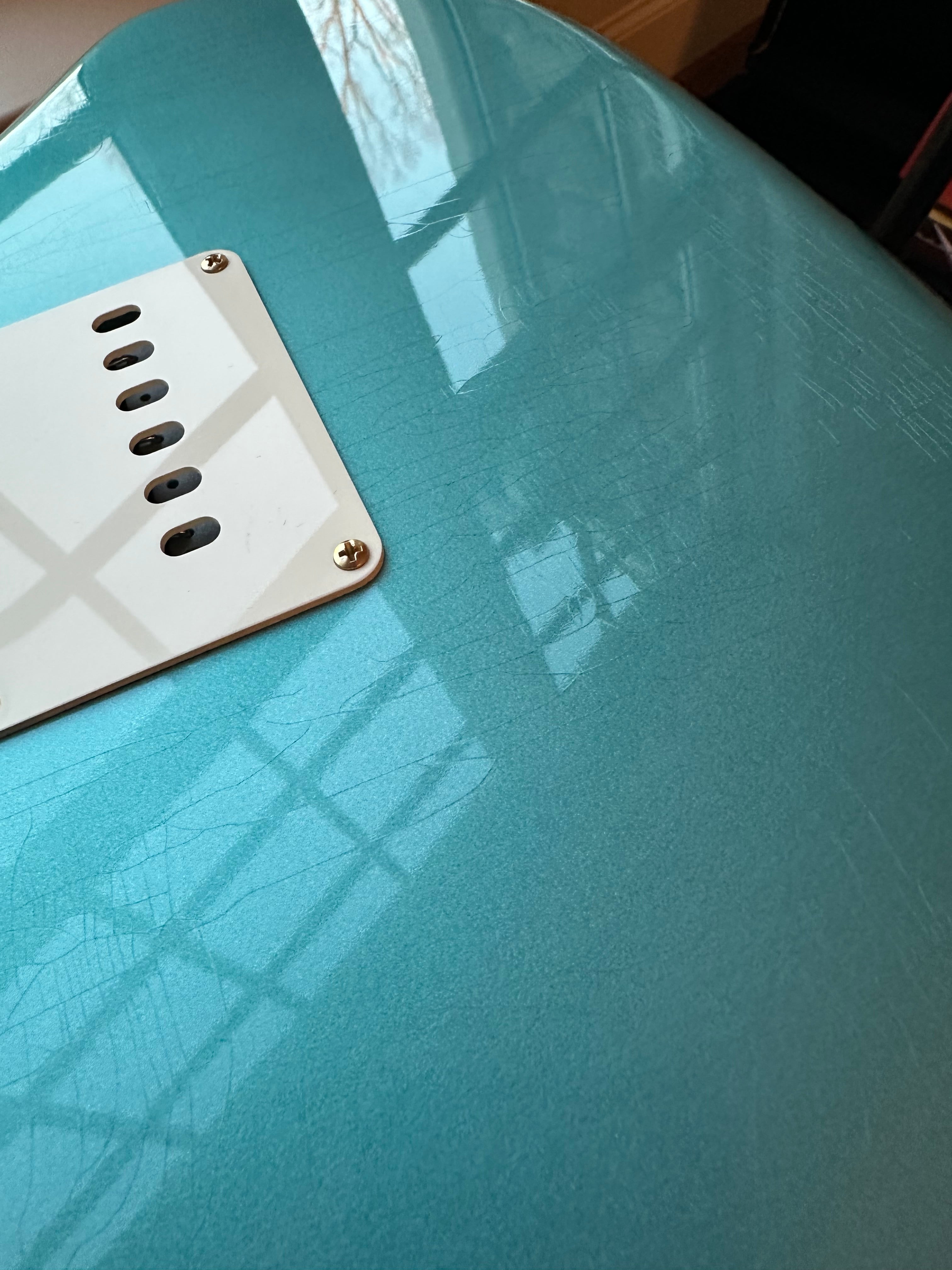 2023 Fender Custom Shop '65 Stratocaster LTD Gold Hardware Neck Binding - Teal Green Metallic - Image 17