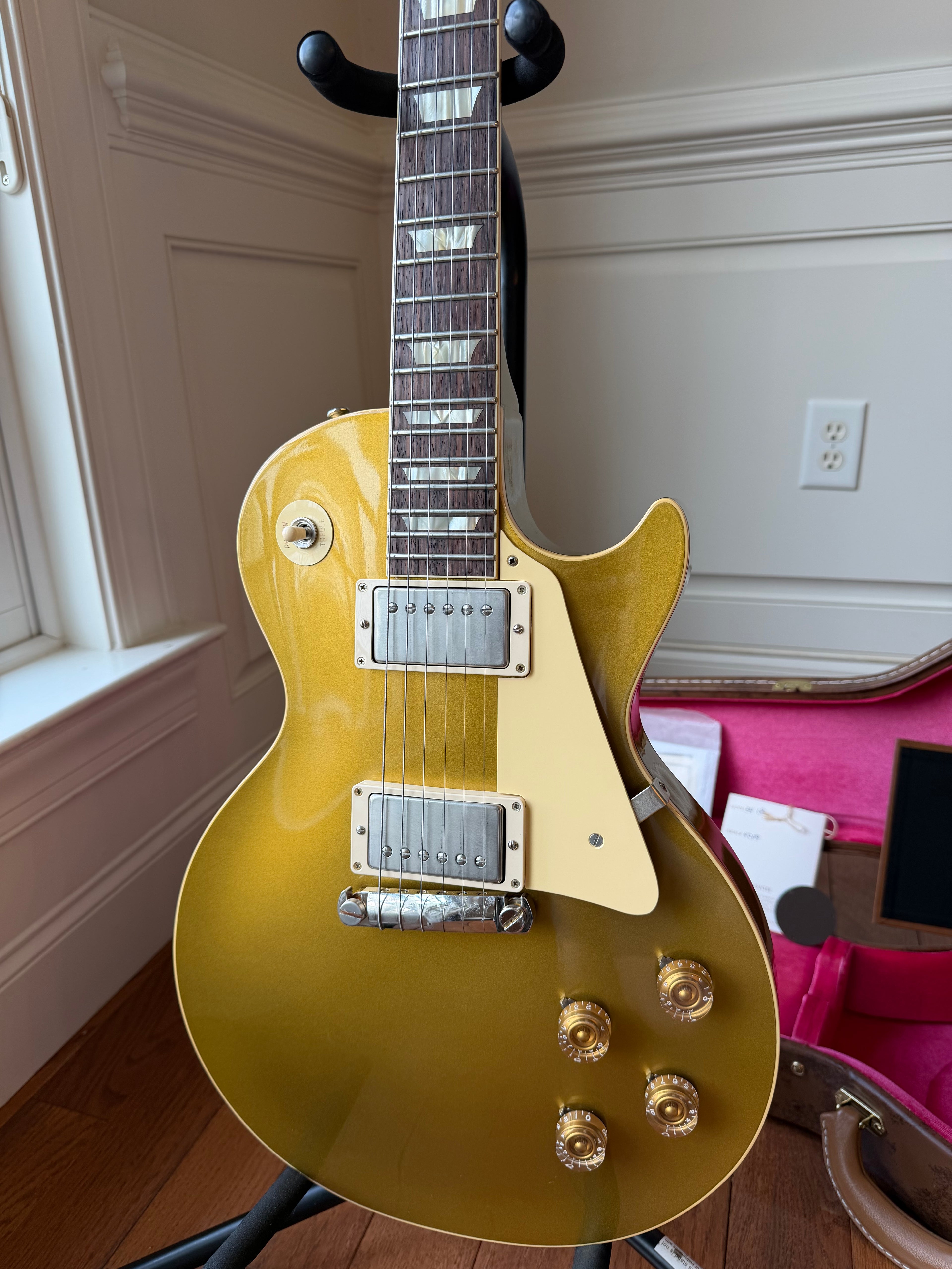 2022 Gibson Custom Shop M2M ‘54 Reissue R4 Les Paul Double Gold Stinger VOS - Gold Top