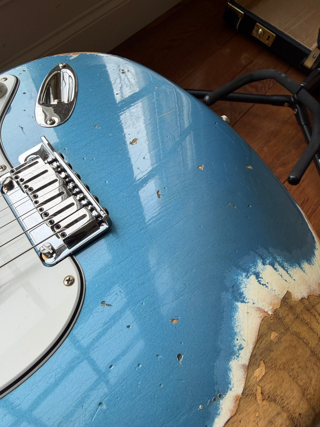 2025 Fender Custom Shop Stratocaster Custom Deluxe SR25 Matching Headstock Heavy Relic - Aged Lake Placid Blue