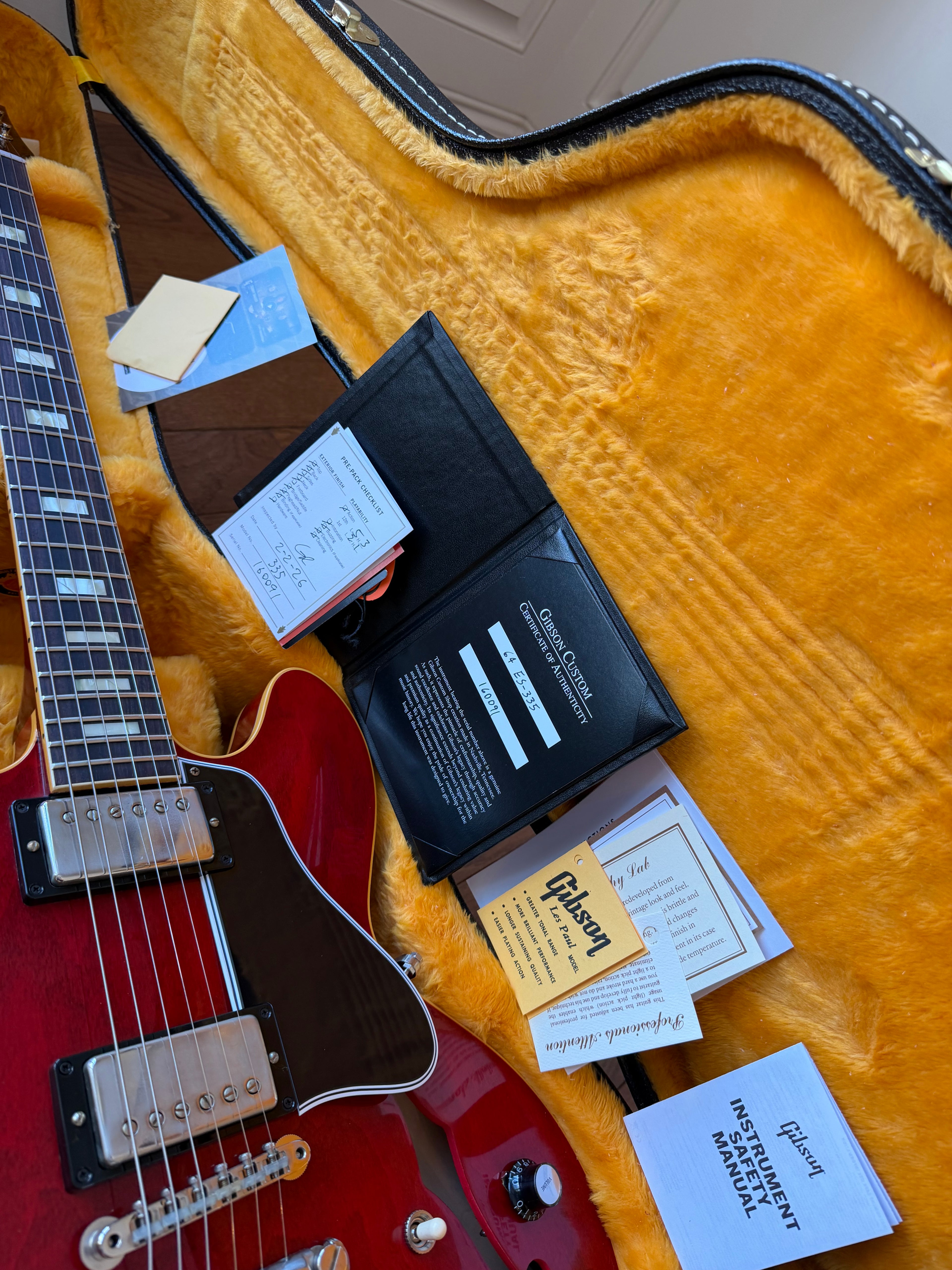 2026 Gibson Custom Shop ES-335 '64 VOS - Cherry Red - Image 17