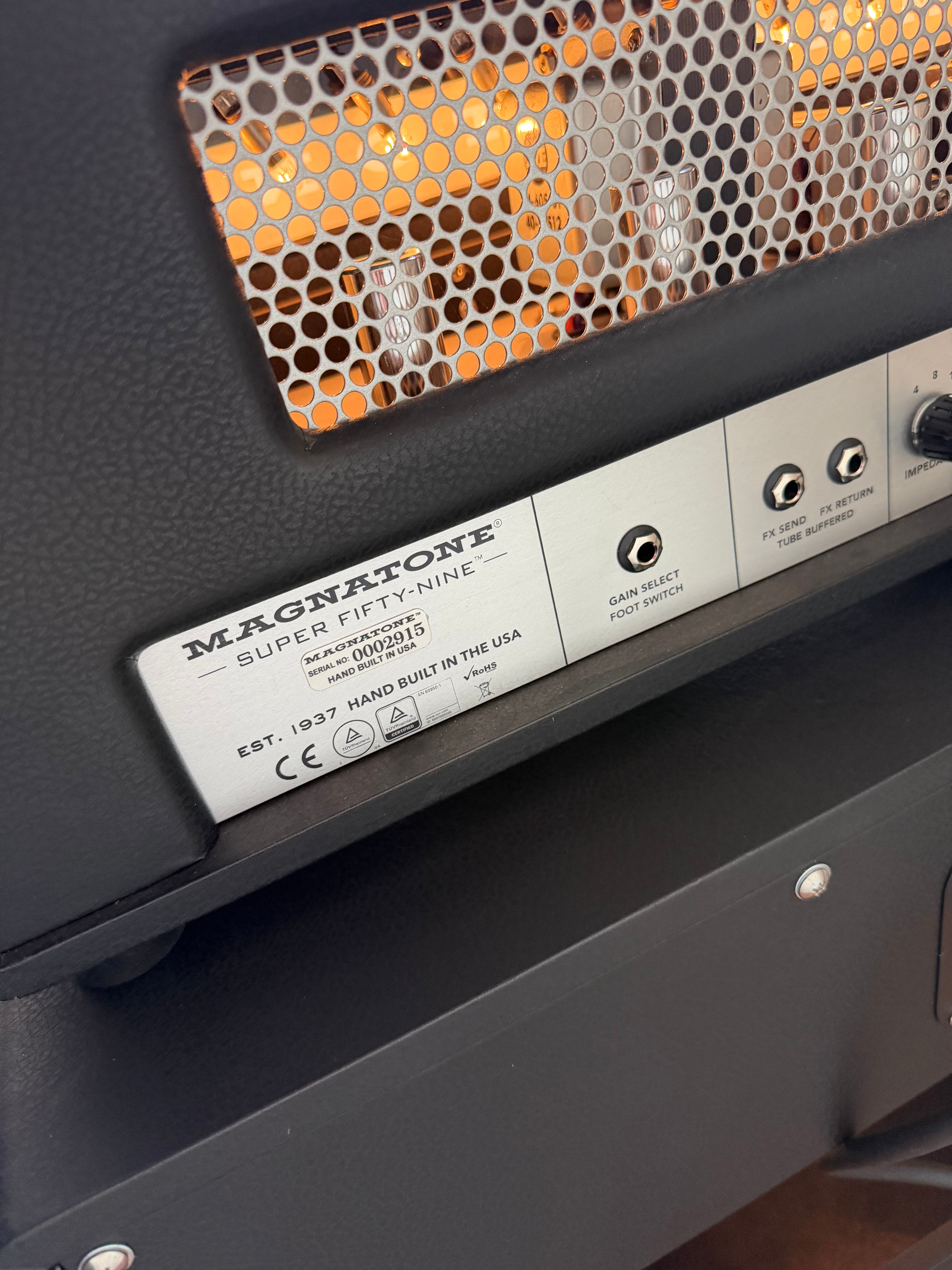 2025 Magnatone Super Fifty-Nine M80 Guitar Amp Head and Cab Stack - Image 11