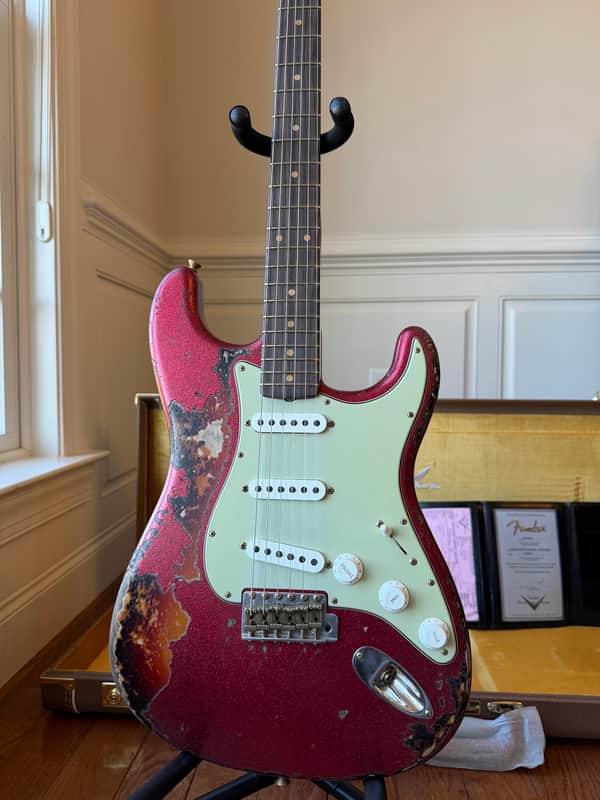 2026 Fender Custom Shop ‘61 Stratocaster SR25 Super Heavy Relic - Red Sparkle over 3 Tone Sunburst