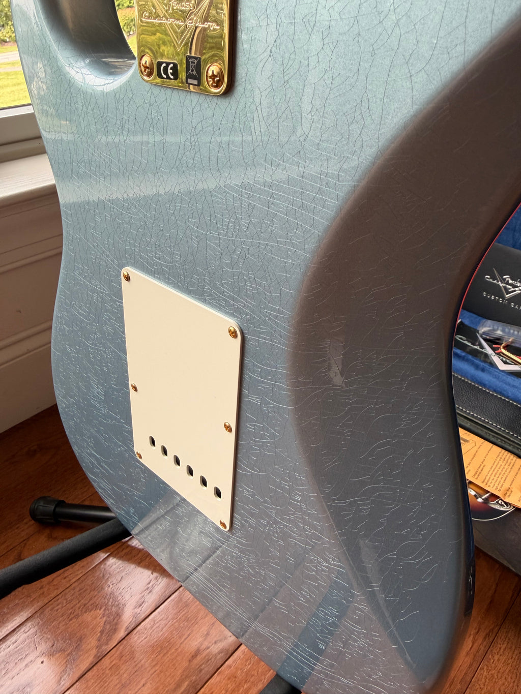 2025 Fender Custom Shop ‘65 Stratocaster Gold Hardware Channel Bound LTD LCC - Ice Blue Metallic