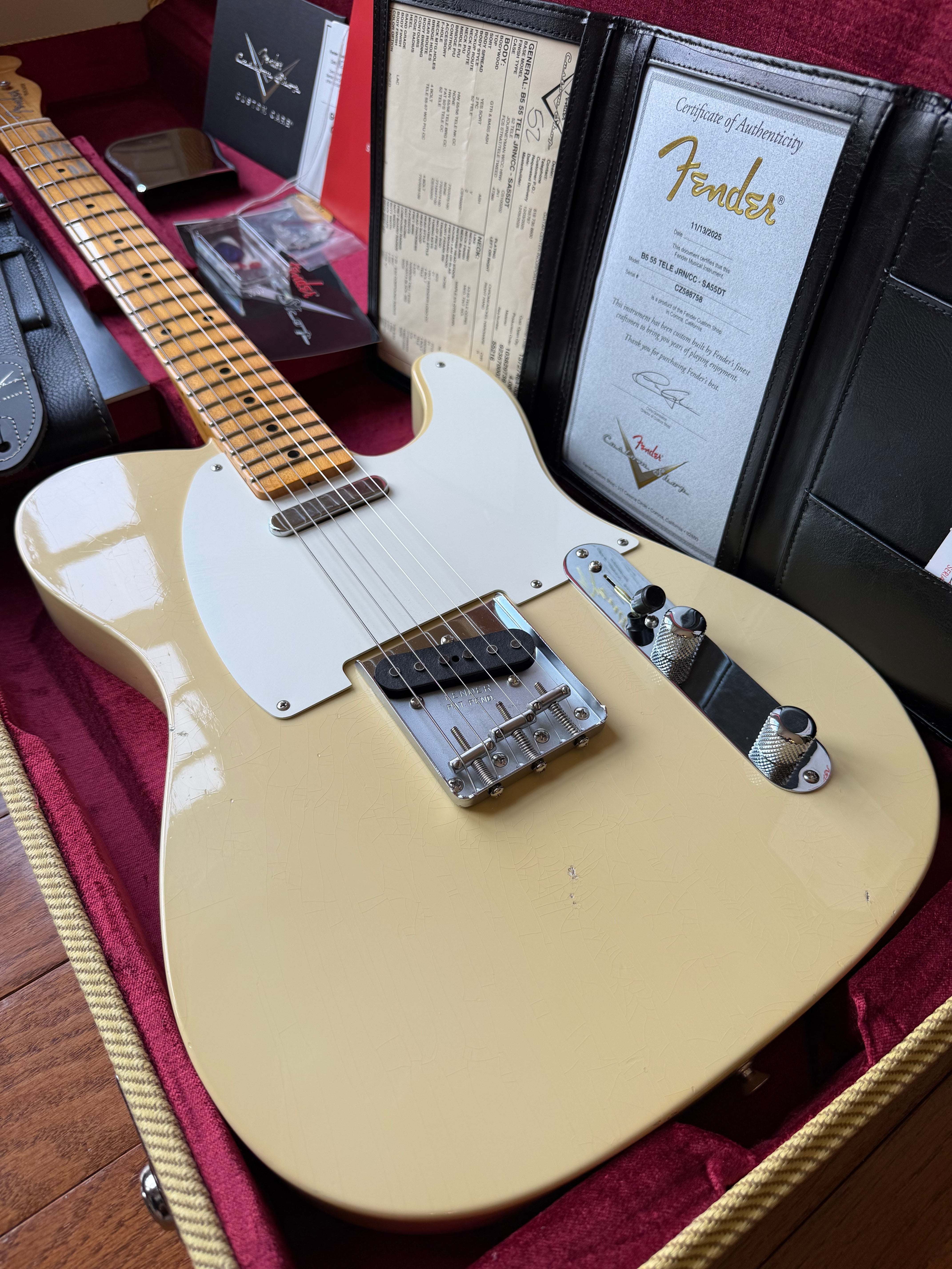 2025 Fender Custom Shop ‘55 Telecaster B5 Journeyman - Aged Desert Tan