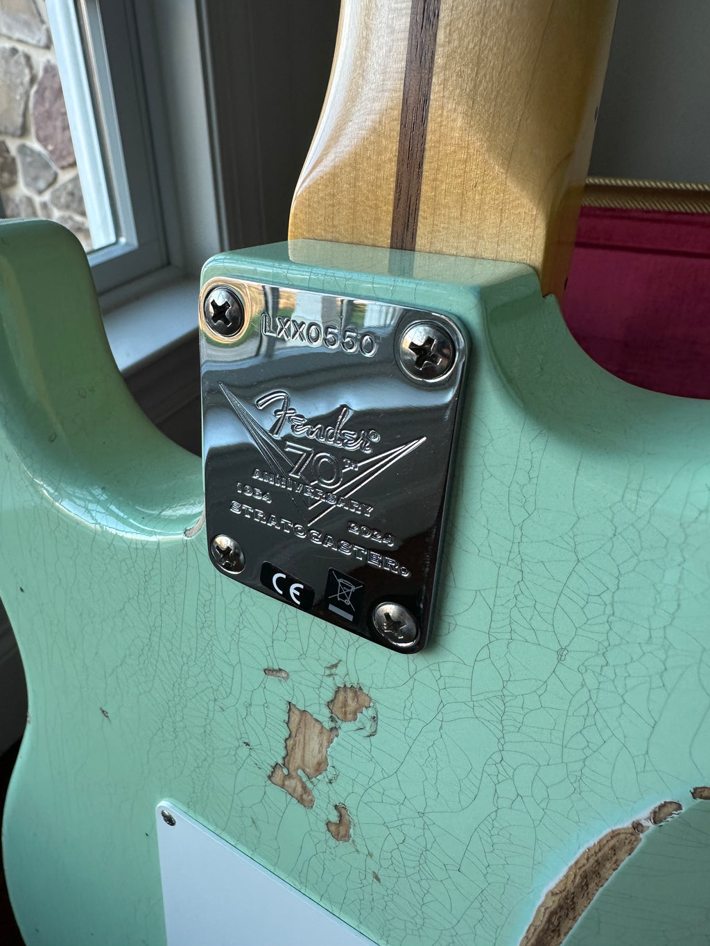 2025 Fender Custom Shop '54 Stratocaster B4 Fat LTD Relic CC - Super Faded Aged Surf Green - Image 13