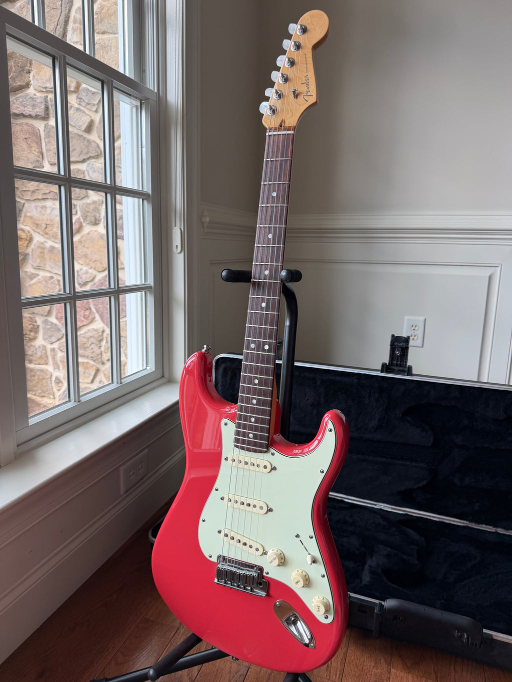 2011 Fender American Deluxe Stratocaster - Fiesta Red