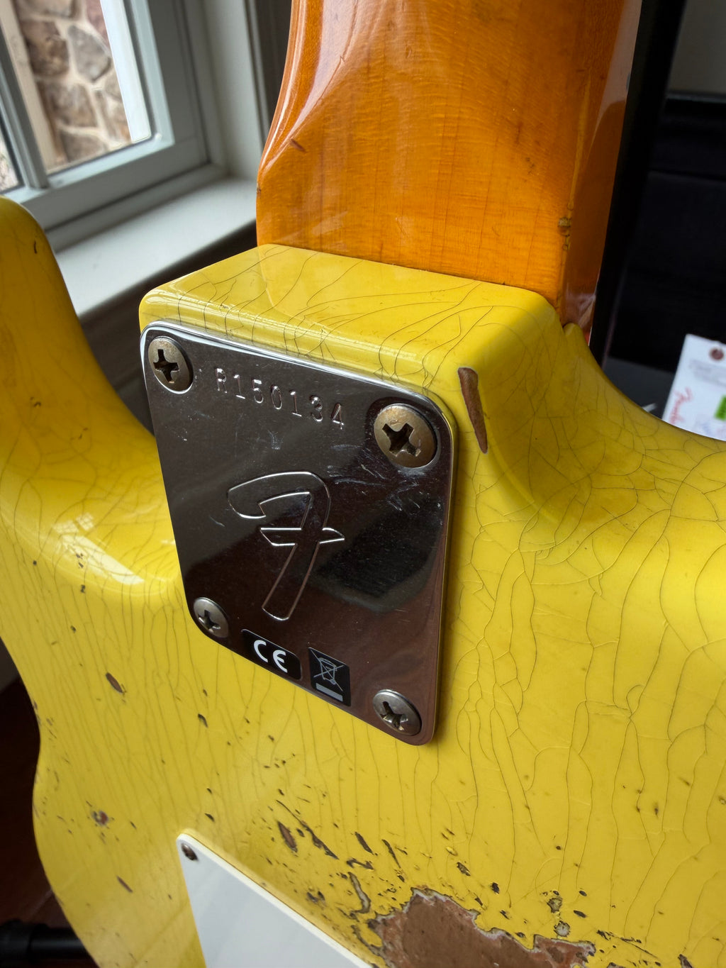 2026 Fender Custom Shop ‘69 Stratocaster SR25 Heavy Relic Matching Reverse Headstock - Aged Canary Yellow