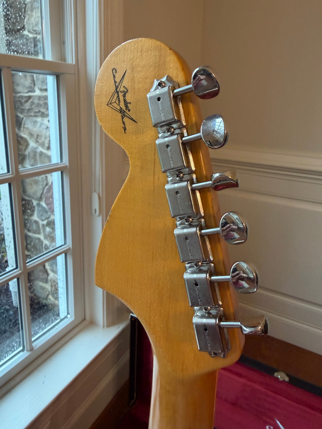 2025 Fender Custom Shop ‘67 Stratocaster Relic Neck Binding - Charcoal Frost Metallic
