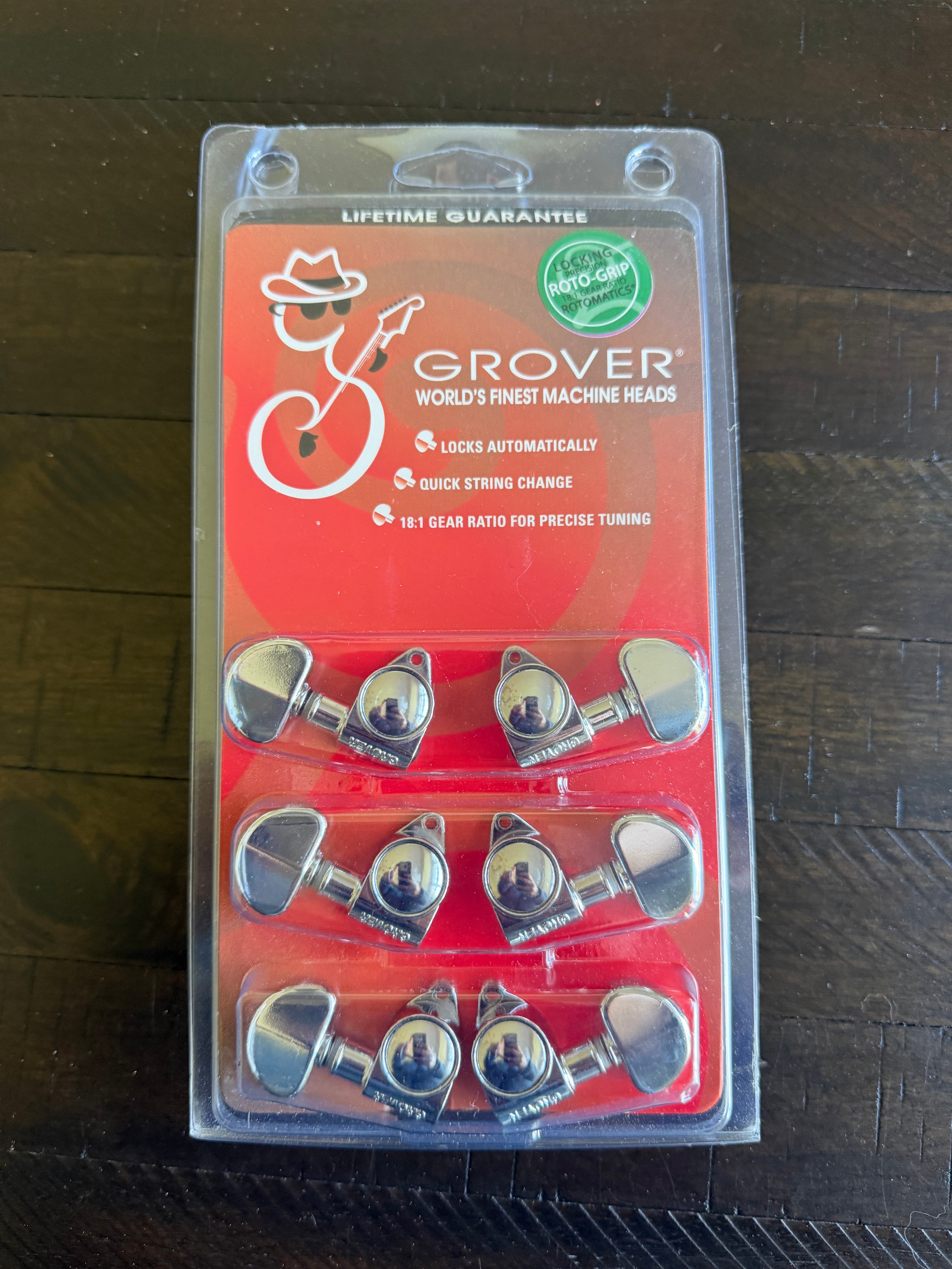 Grover Roto-Grip Tuners 3 x 3  - Chrome