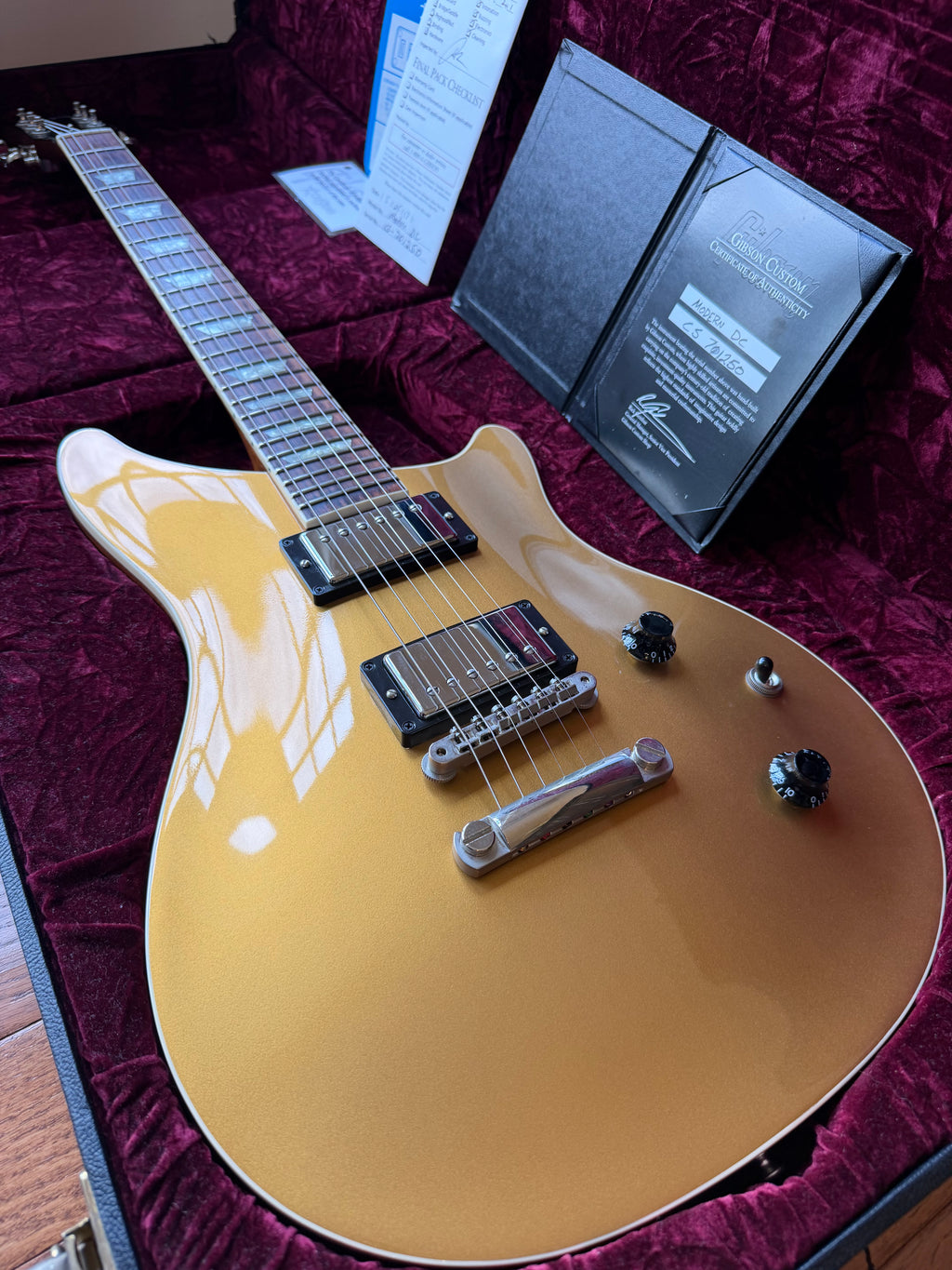 2017 Gibson Custom Shop Modern DC Double Cut - Bullion Gold