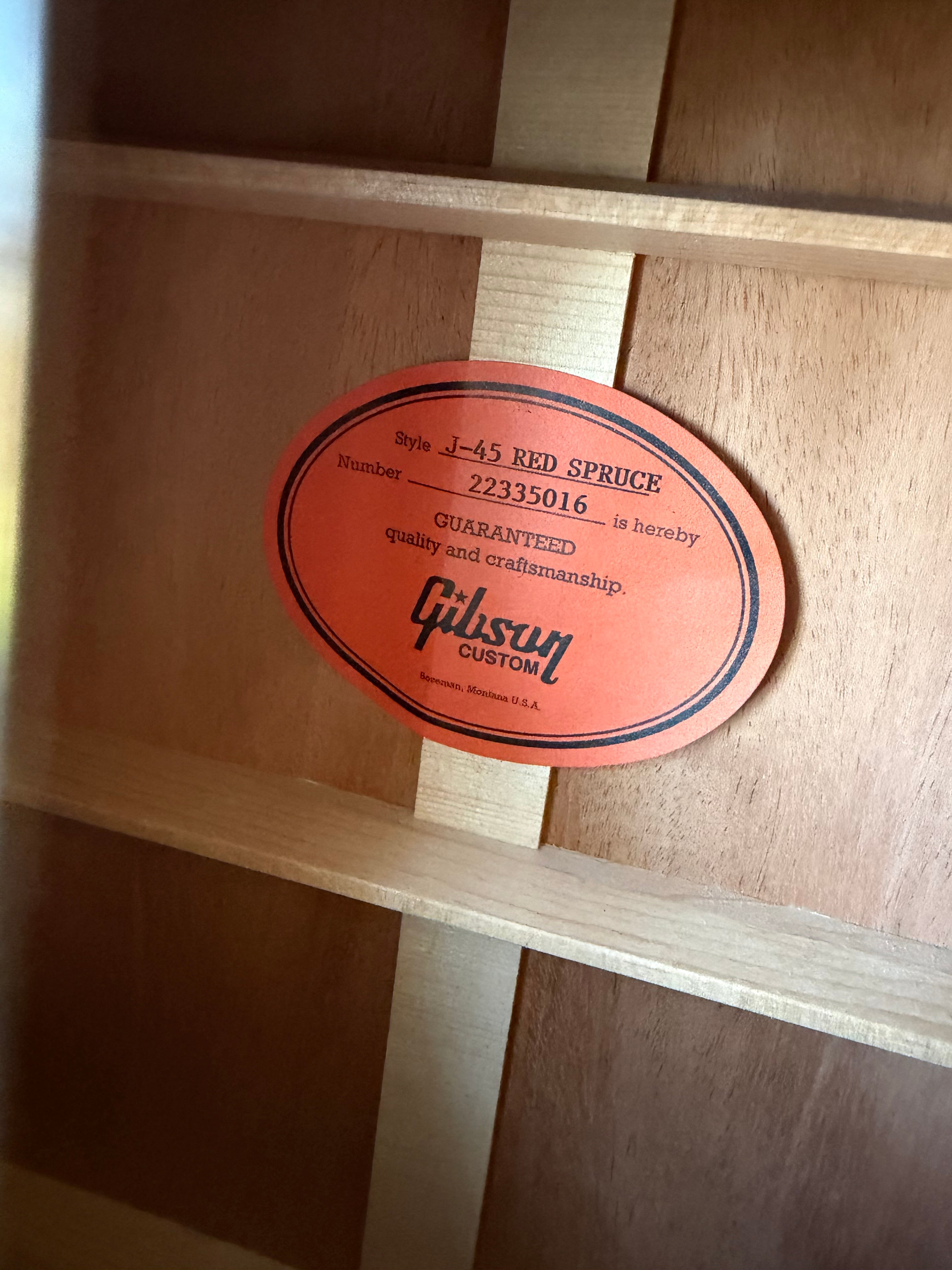 2025 Gibson Custom Shop M2M Thermally Aged Adirondack Red Spruce Top