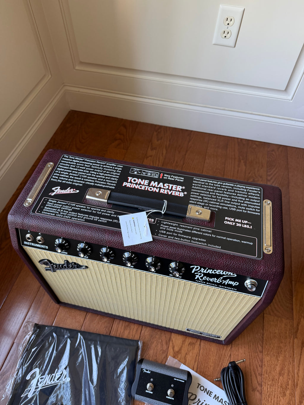 2025 Fender FSR Tone Master Princeton 12-Watt Guitar Amp Combo - Wine