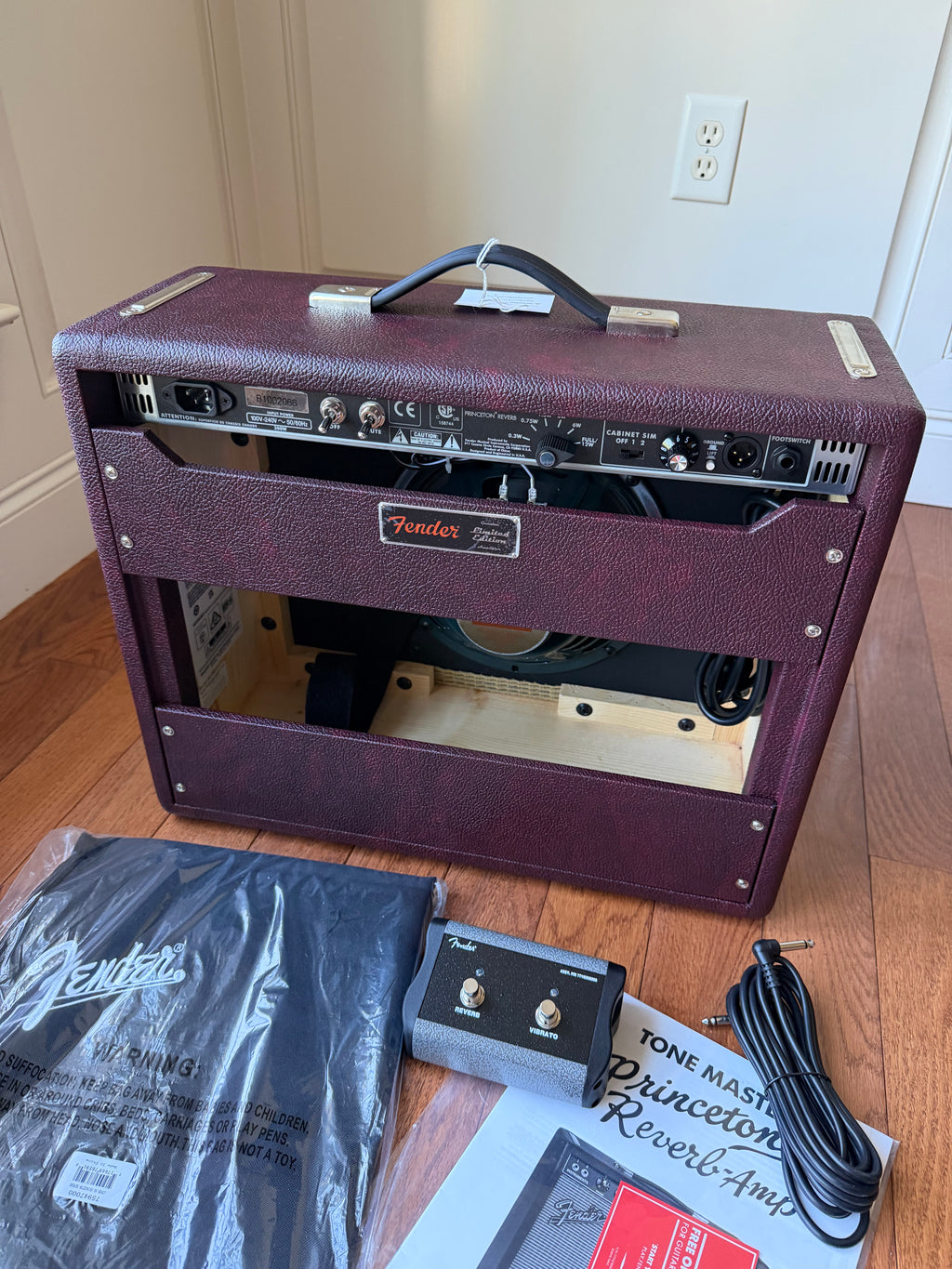 2025 Fender FSR Tone Master Princeton 12-Watt Guitar Amp Combo - Wine