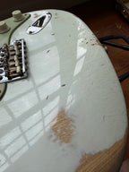 2026 Fender Custom Shop ‘62 Stratocaster 6.9 lbs HSS Heavy Relic - Olympic White