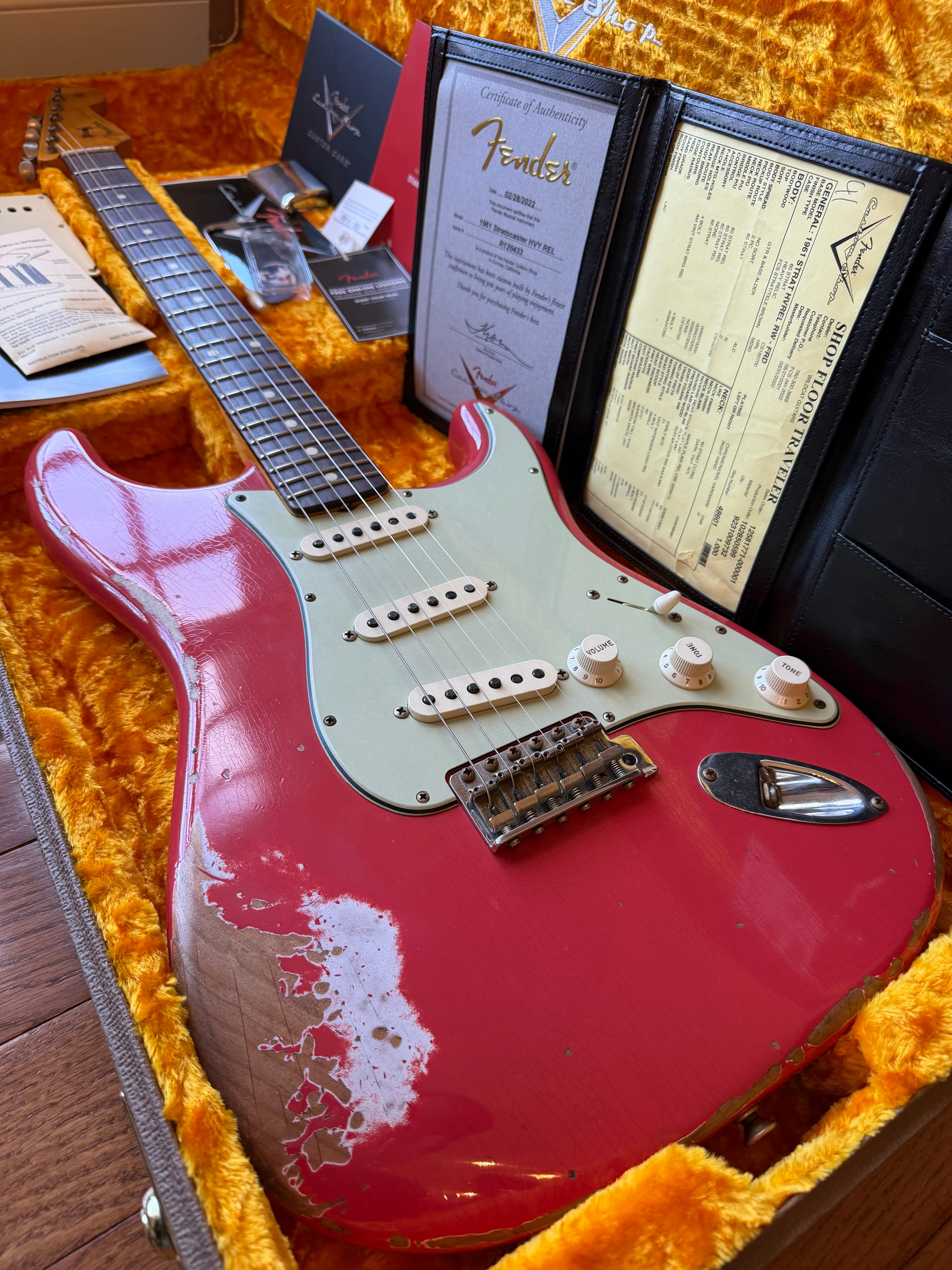 2022 Fender Custom Shop ‘61 Stratocaster Heavy Relic - Fiesta Red