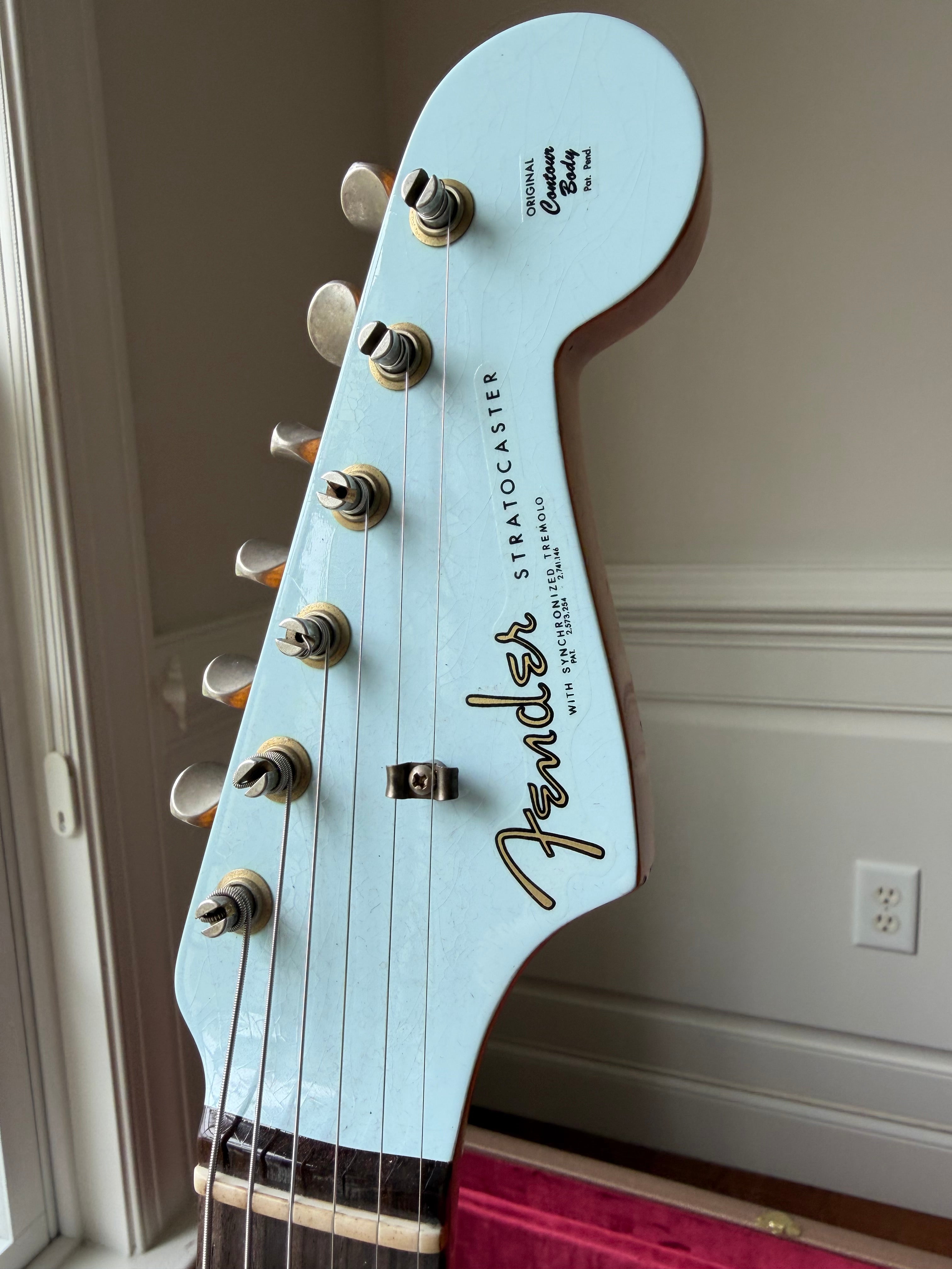 2026 Fender Custom Shop ‘62 Stratocaster 6.6 lbs HSS Heavy Relic - Sonic Blue