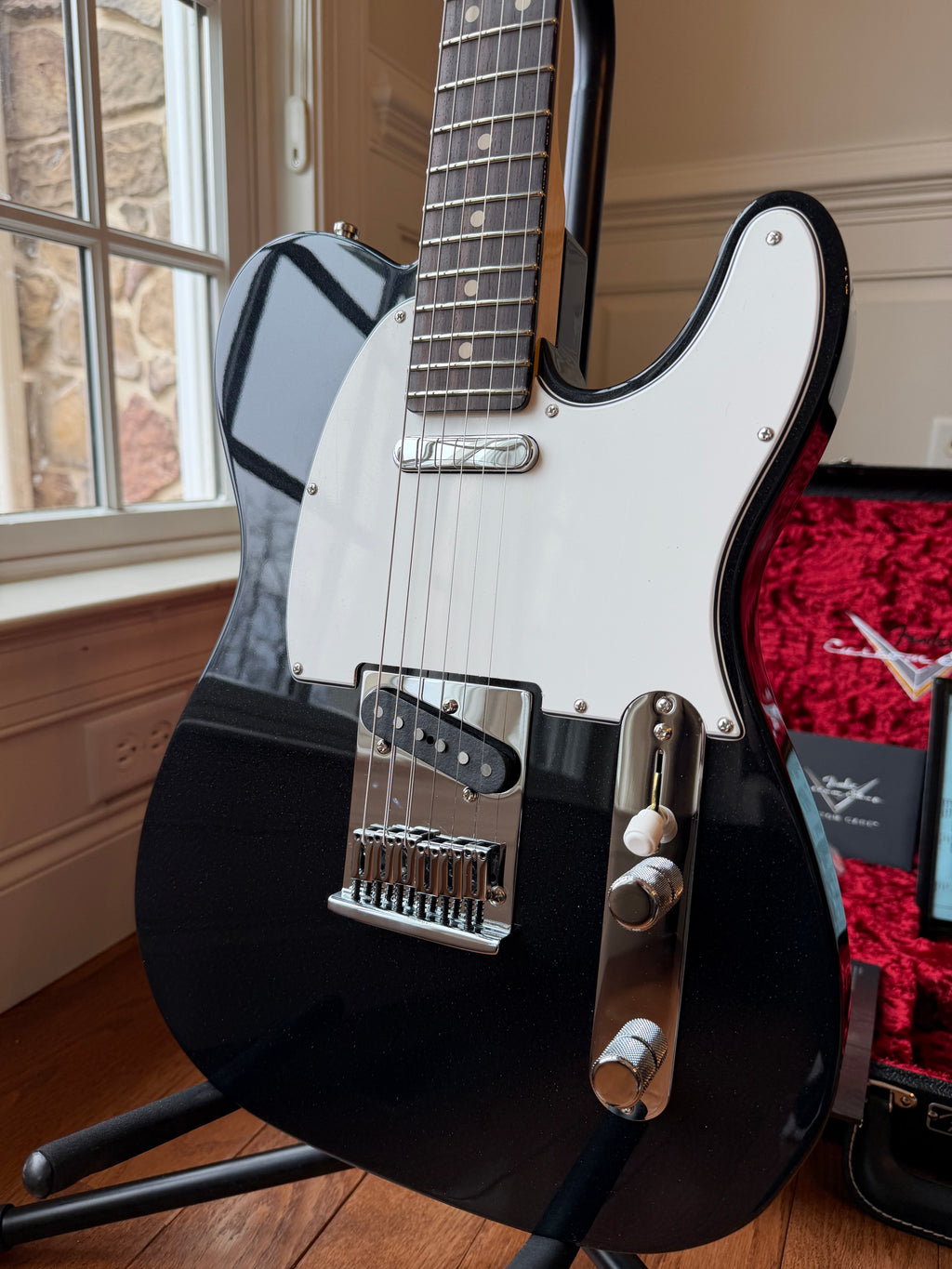 2025 Fender Custom Shop Telecaster Custom Deluxe W25 Limited Edition NOS - Black Sparkle - Image 2
