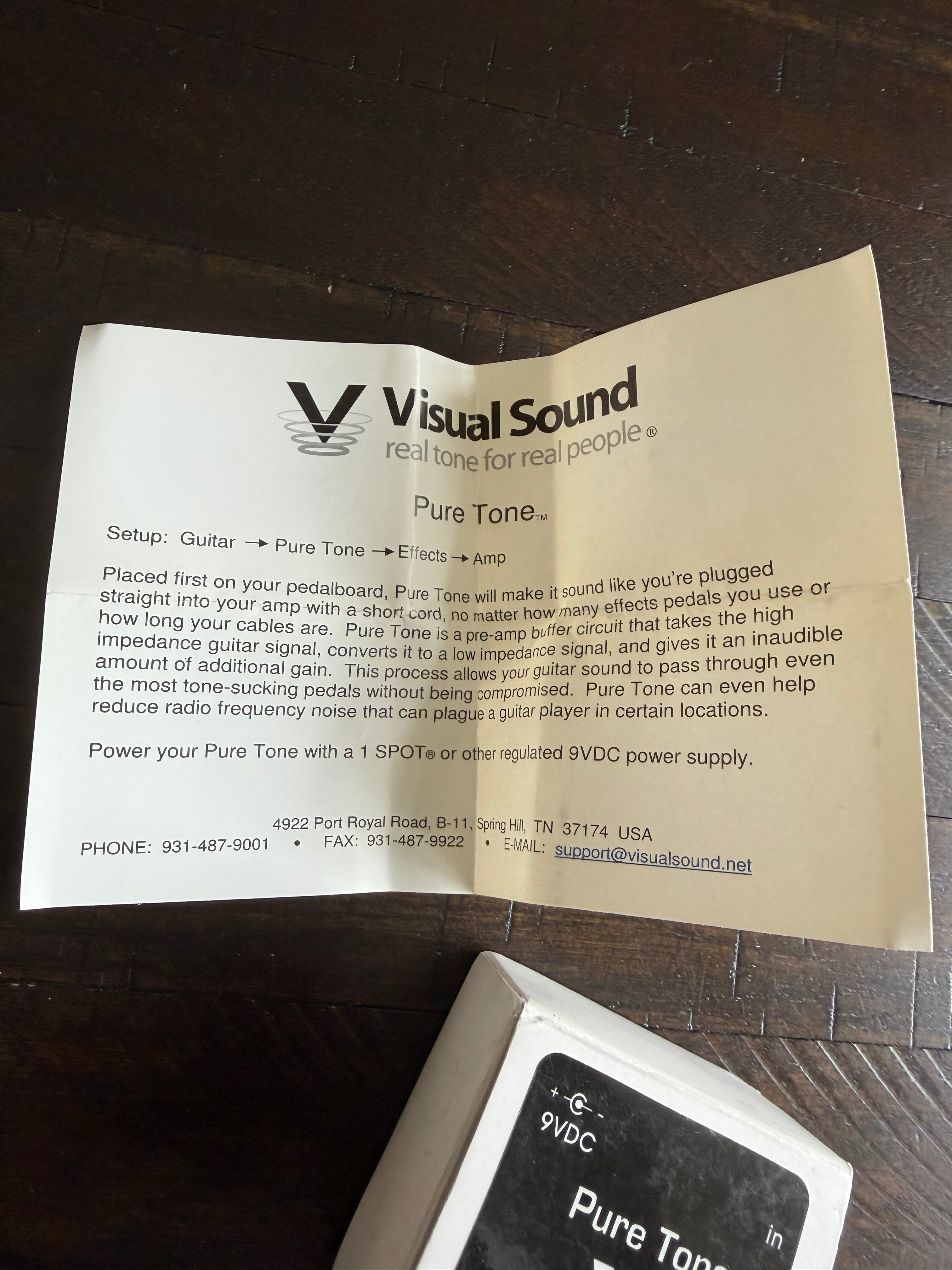 Visual Sound Pure Tone Buffer