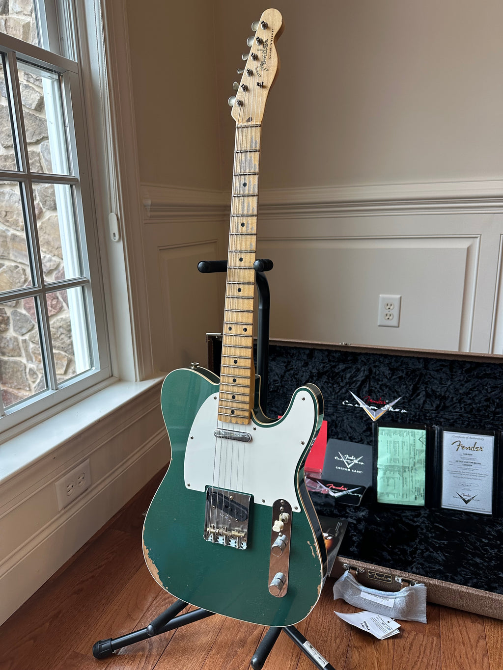 2024 Fender Custom Shop '59 Telecaster Custom Relic - Aged Sherwood Green Metallic - Image 3