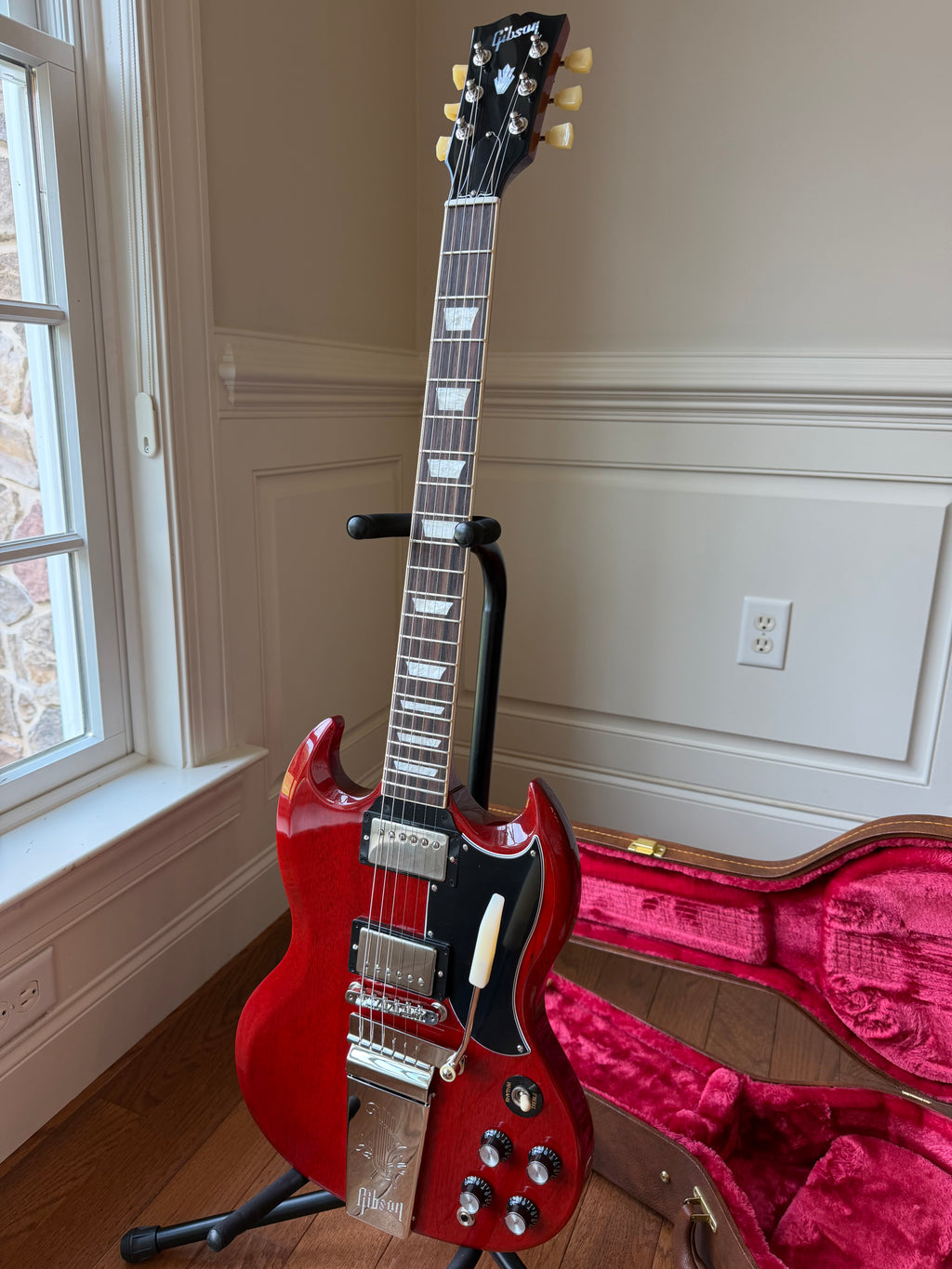 2026 Gibson SG ‘61 Maestro Vibrola - Cherry Red