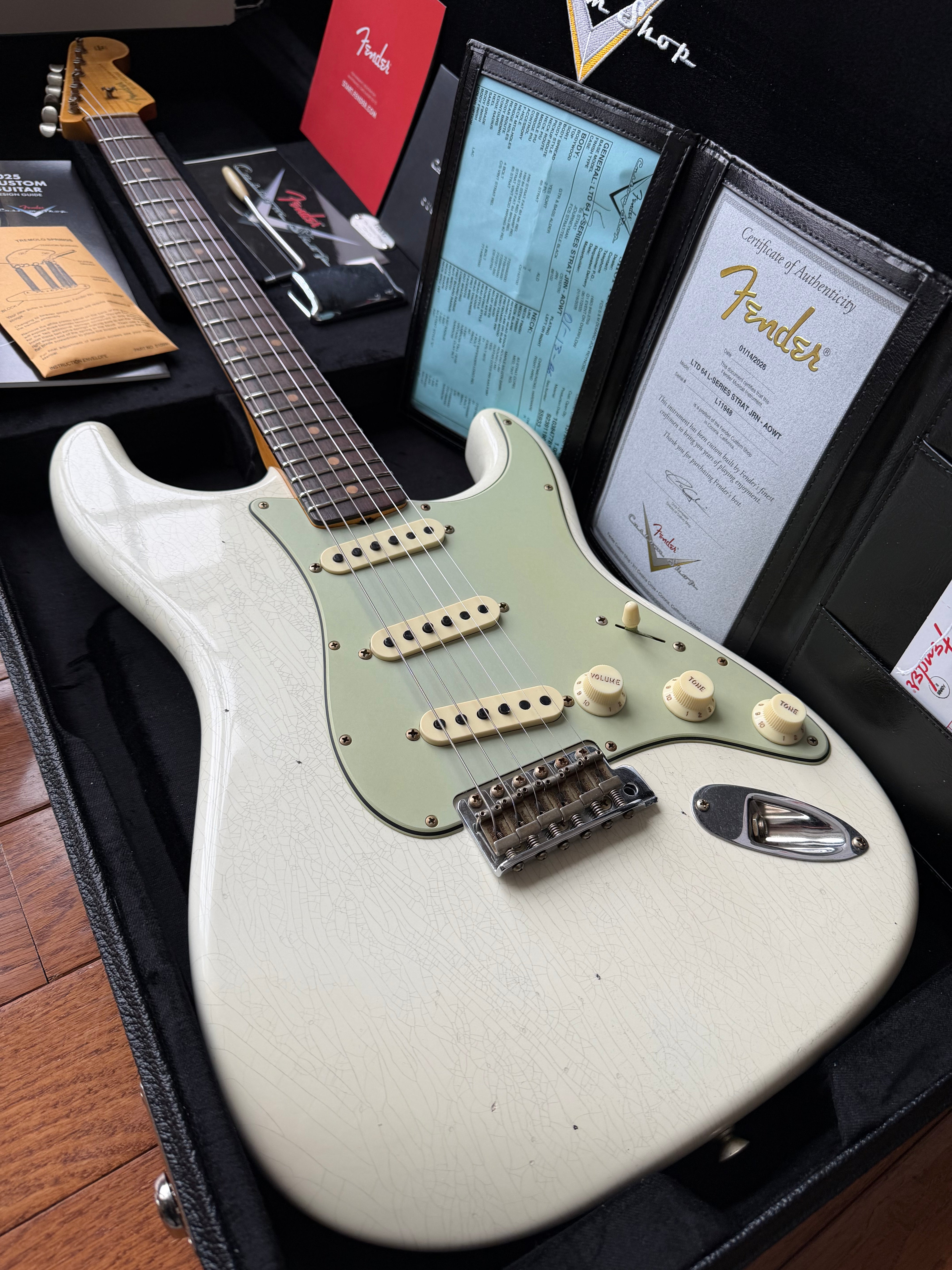 2026 Fender Custom Shop '64 Stratocaster L-Series Limited Journeyman - Aged Olympic White - Image 1