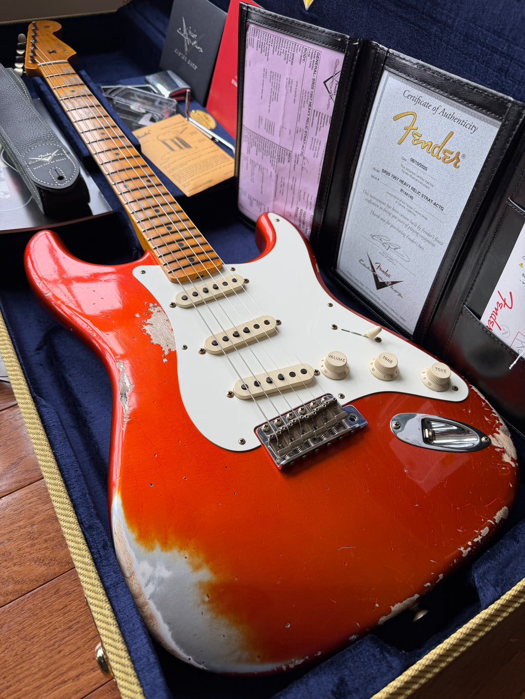 2025 Fender Custom Shop ‘57 Stratocaster SR25 Heavy Relic - Aged Candy Tangerine
