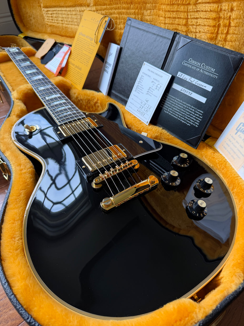 2026 Gibson Custom Shop Les Paul Custom ‘68 Reissue - Ebony Black