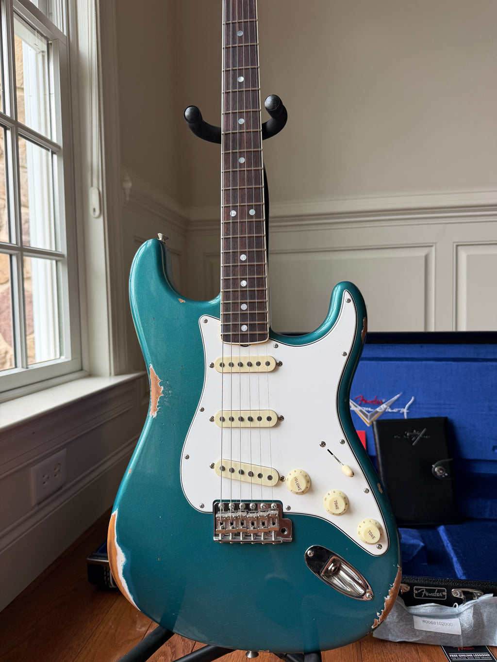 2024 Fender Custom Shop ‘67 Stratocaster Channel Bound Neck Relic - Aged Ocean Turquoise