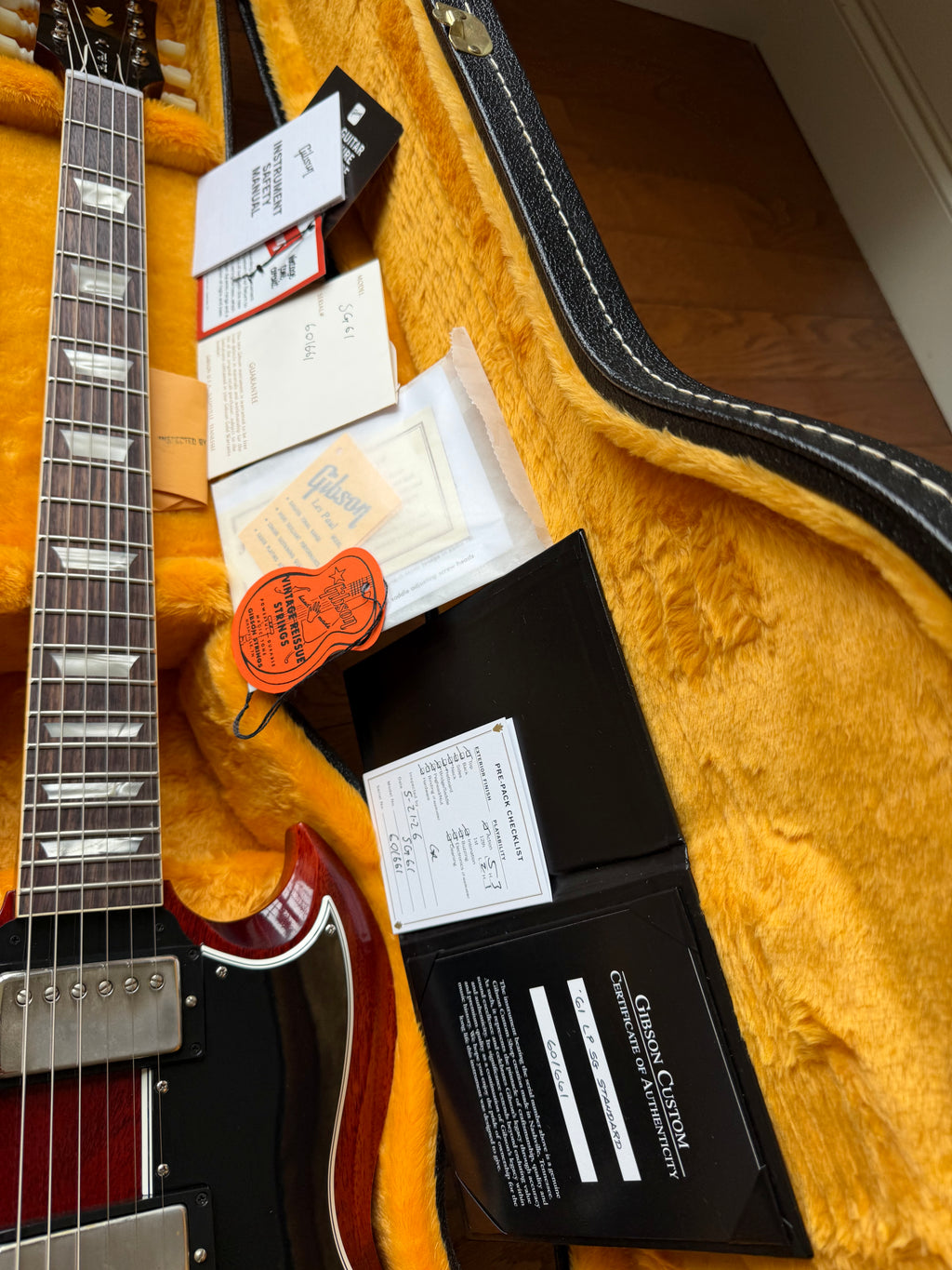 2026 Gibson Custom Shop ‘61 Les Paul SG Standard Stop Tail VOS - Cherry Red