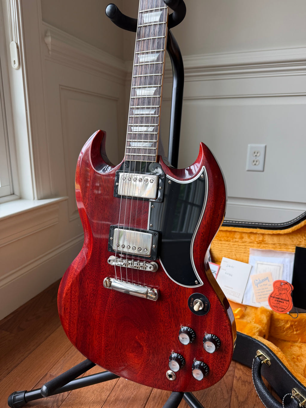 2026 Gibson Custom Shop ‘61 Les Paul SG Standard Stop Tail VOS - Cherry Red