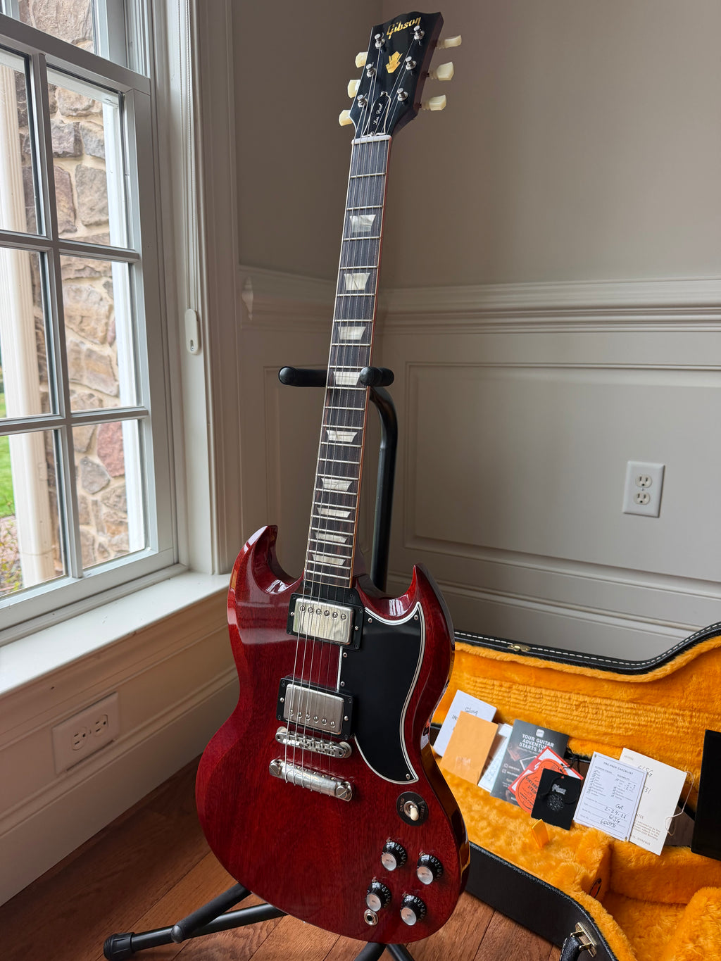 2026 Gibson Custom Shop Les Paul SG ‘61 Reissue VOS Stop Tail - Cherry Red